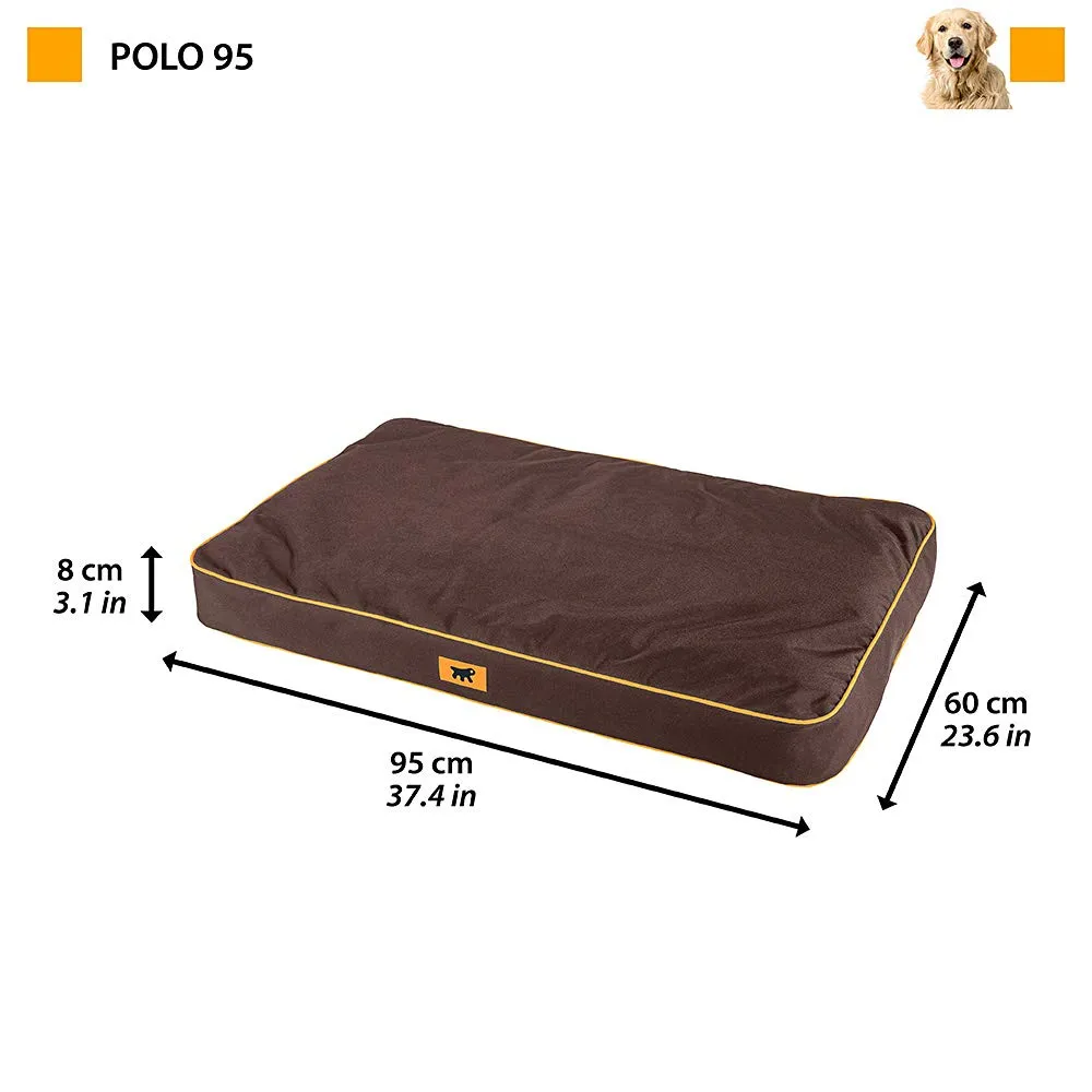 Ferplast Cuccia Ortopedica per Cani Large Materassino per Cani Impermeabile e Antigraffio Cuccia Morbida Polo, 95 x 60 x h 8 CM, MARRONE - immagine 2