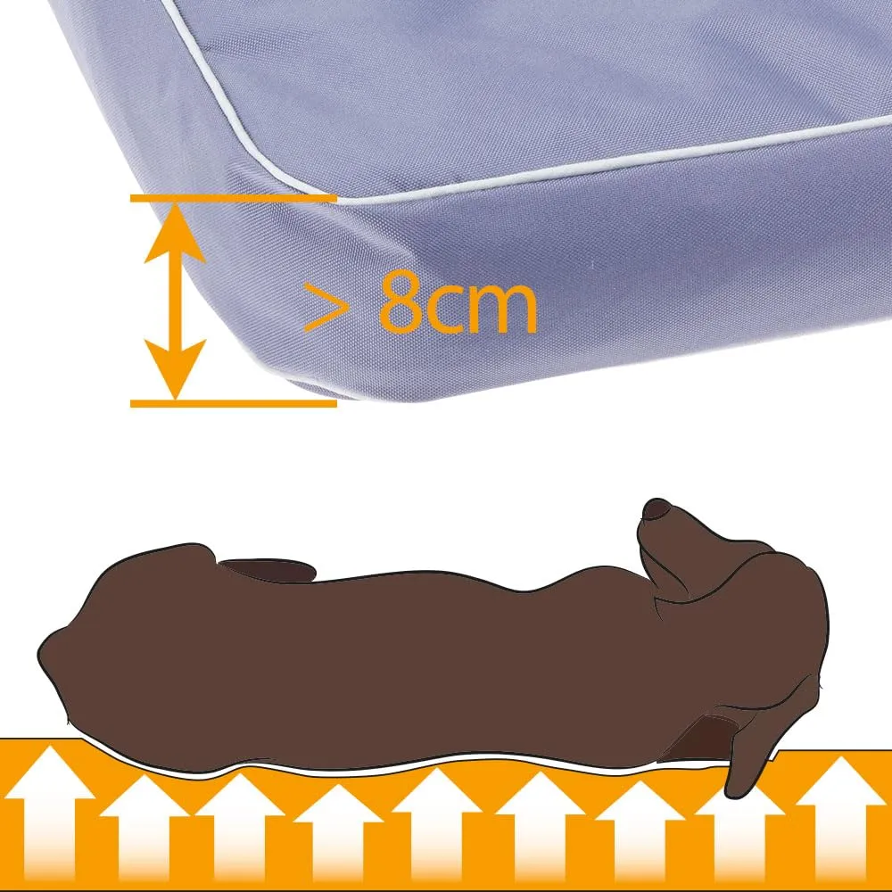Ferplast Cuccia Ortopedica per Cani Large Materassino per Cani Impermeabile e Antigraffio Cuccia Morbida Polo, 95 x 60 x h 8 CM, GRIGIA - immagine 4
