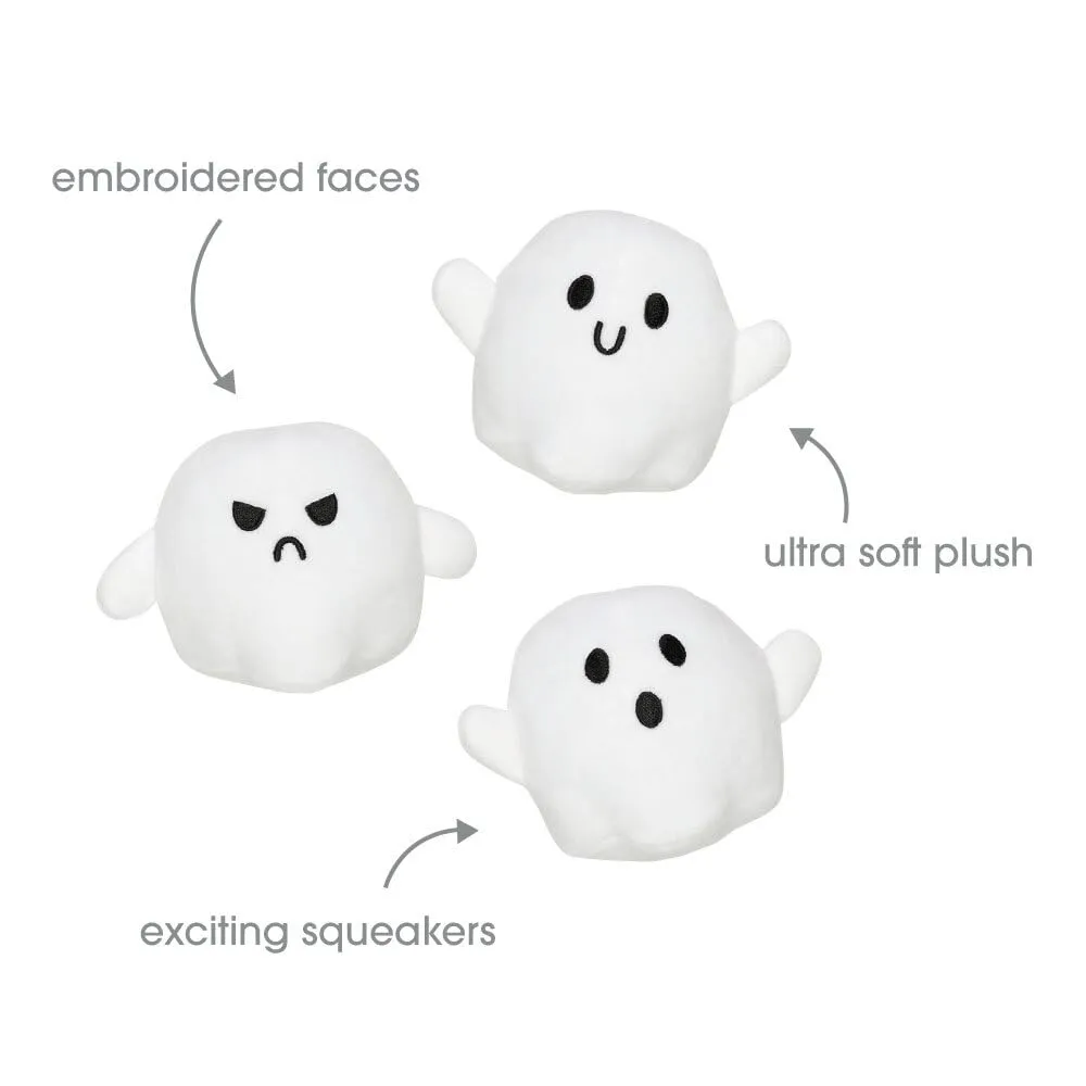 Pearhead Giocattoli di Halloween per Cani, Fantasma Bianco, Set di 3 Giocattoli di Halloween per Animali Domestici, Accessori indispensabili per il proprietario del Cane, Giocattoli Autunno per - immagine 2