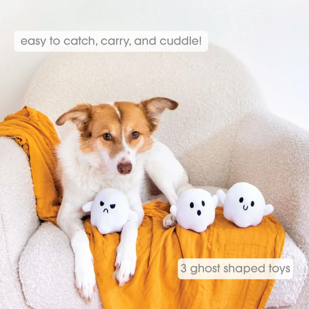 Pearhead Giocattoli di Halloween per Cani, Fantasma Bianco, Set di 3 Giocattoli di Halloween per Animali Domestici, Accessori indispensabili per il proprietario del Cane, Giocattoli Autunno per - immagine 4