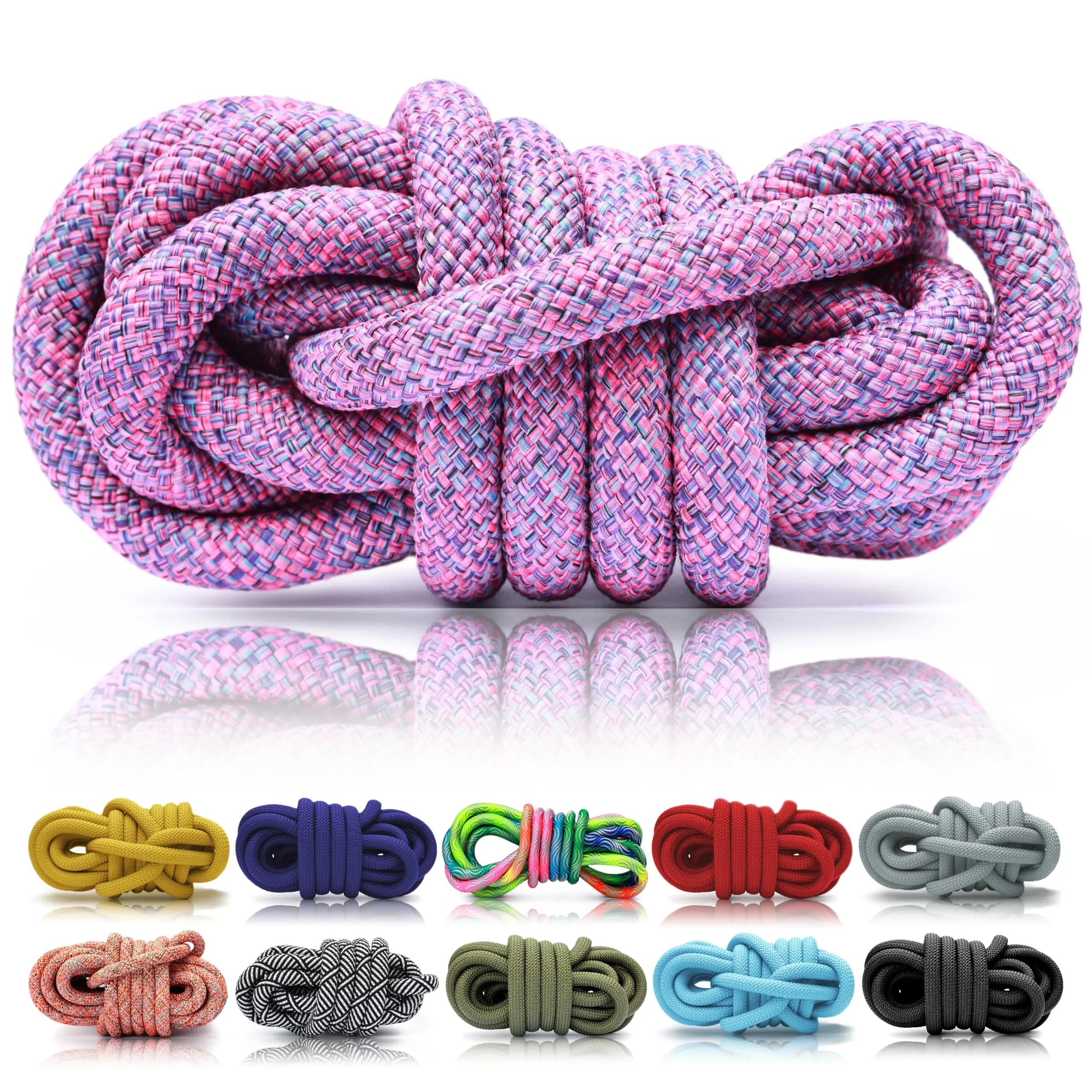 Ganzoo corda PPM 5 m in pezzo 10 mm, intreccio in polipropilene multifilamento, bonbon, cima tonda per fai da te, nodi e lavorazioni, guinzaglio cane, collare - immagine 1
