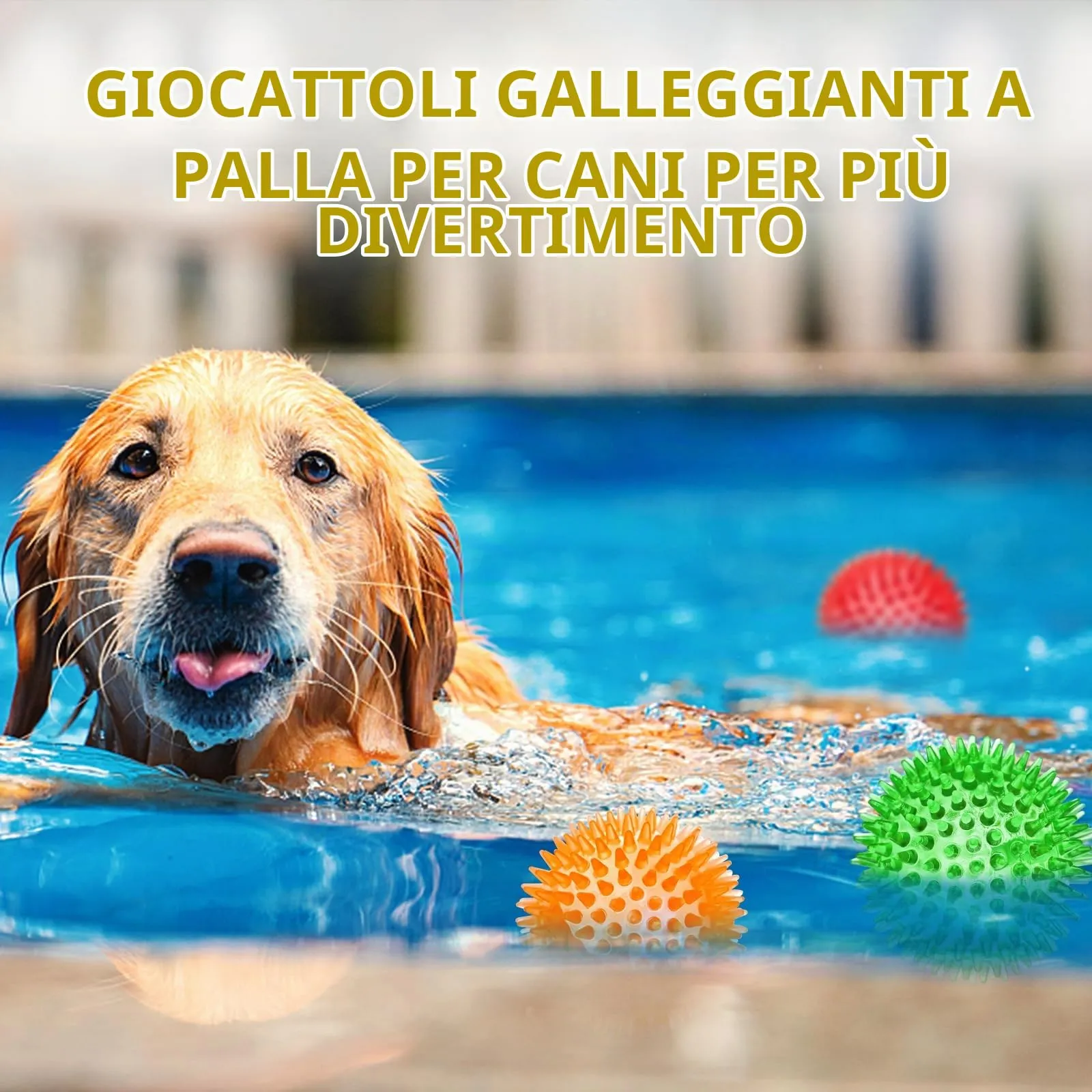 SHARLOVY Palline Squeaky da 7,6 cm per Cani Piccoli, 4 Colori Palline Spiky per Dentizione di Cuccioli, Durevoli Giocattoli da Masticare per Cuccioli per la Dentizione - immagine 9