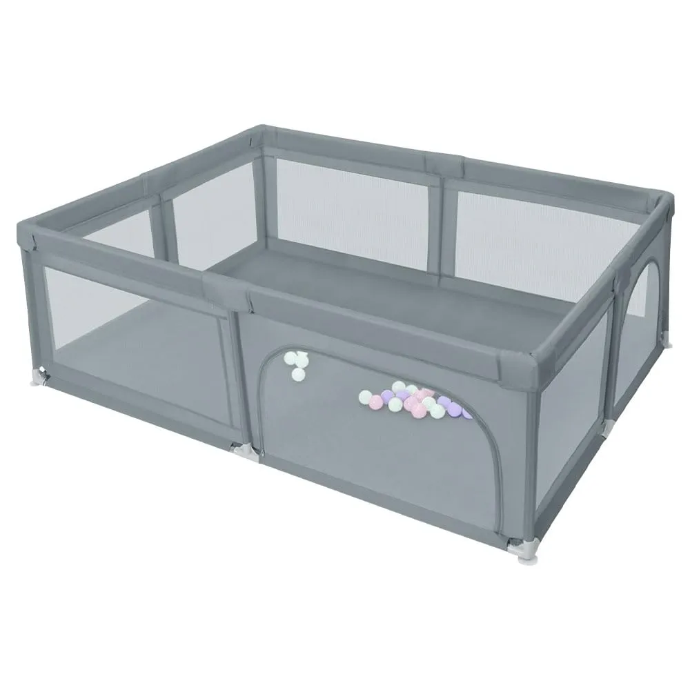 Parco per cuccioli con porta, parco per cuccioli o cani piccoli, recinzione solida in tessuto spesso e rete in nylon ad alta resistenza, lavabile in lavatrice, per interni ed esterni, 205 x 147 x 66 - immagine 8