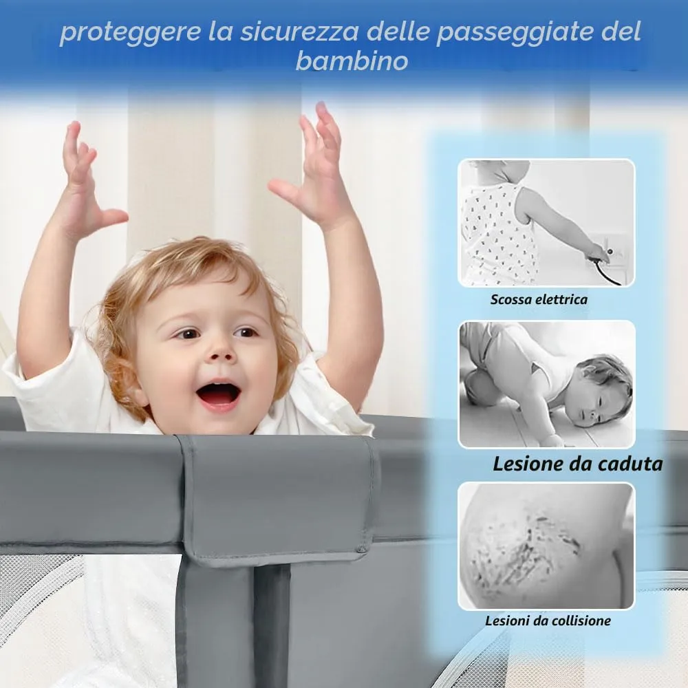 Parco per cuccioli con porta, parco per cuccioli o cani piccoli, recinzione solida in tessuto spesso e rete in nylon ad alta resistenza, lavabile in lavatrice, interno/esterno, 180 x 120 x 66 cm - immagine 4