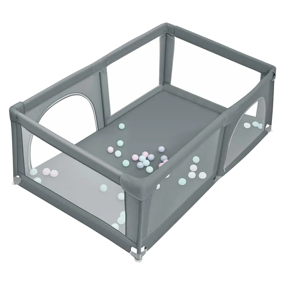 Parco per cuccioli con porta, parco per cuccioli o cani piccoli, recinzione solida in tessuto spesso e rete in nylon ad alta resistenza, lavabile in lavatrice, interno/esterno, 180 x 120 x 66 cm - immagine 6