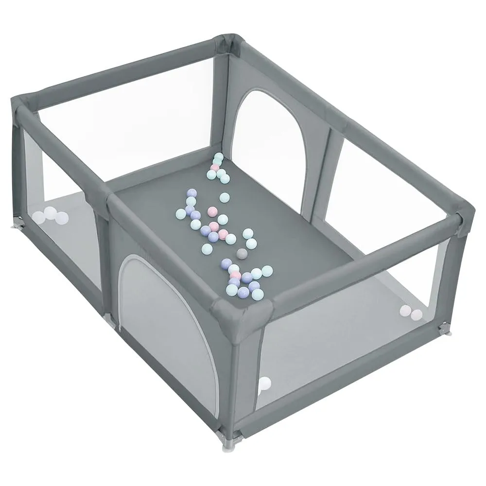 Parco per cuccioli con porta, parco per cuccioli o cani piccoli, recinzione solida in tessuto spesso e rete in nylon ad alta resistenza, lavabile in lavatrice, interno/esterno, 180 x 120 x 66 cm - immagine 8
