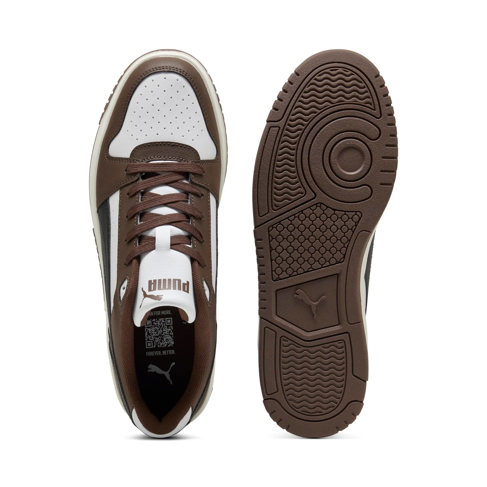 Puma Rebound Slam Lo - Sneaker Unisex, Marrone Castagna, Nero, Bianco, Taglia 42 - immagine 4