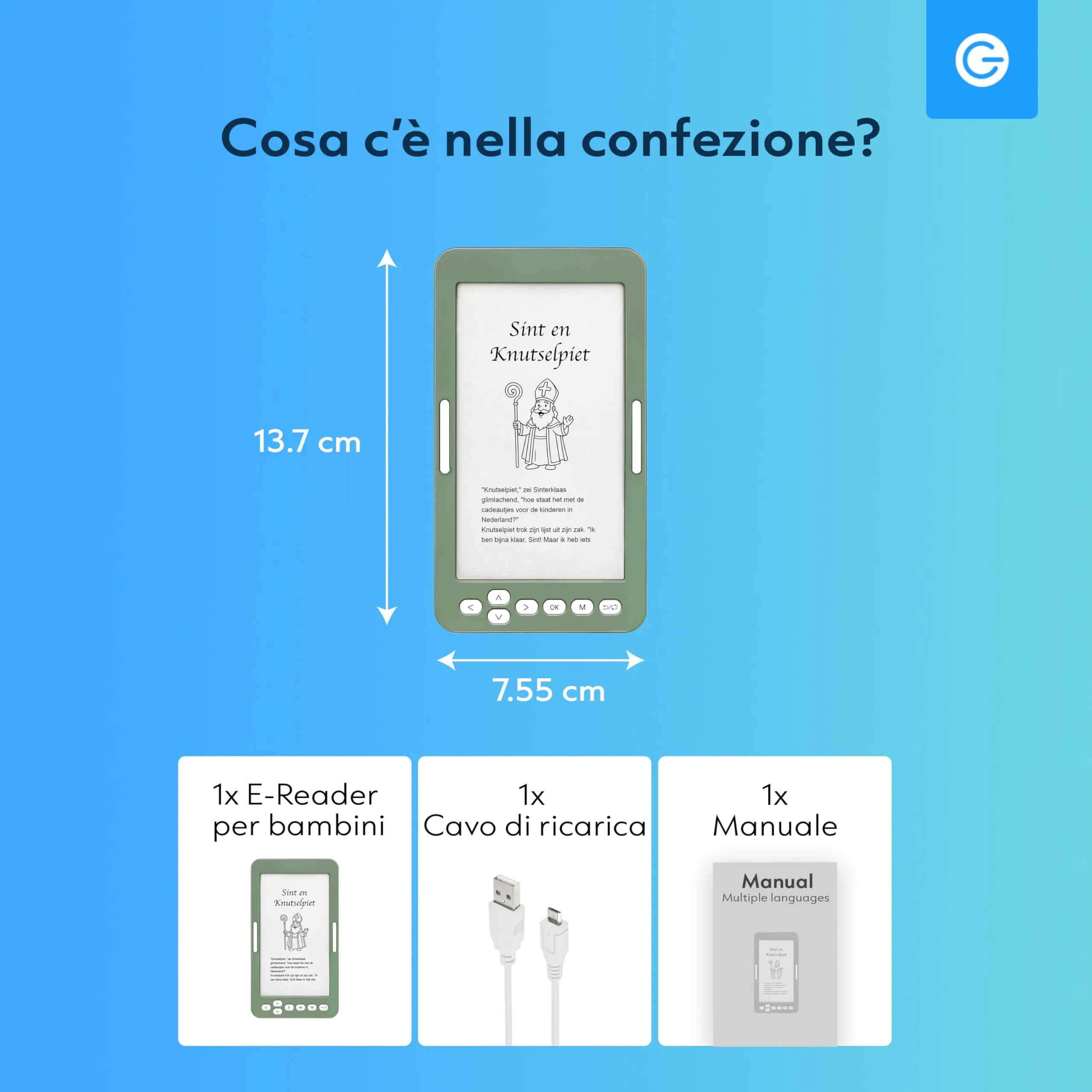 Silvergear Ebook Reader 4,7 pollici | PocketBook | E-Ink touchscreen | Memoria da 4 GB per 3000+ e-book | Senza riflessi e leggero | 13,7 x 7,55 x 0,84 cm | Verde - immagine 8