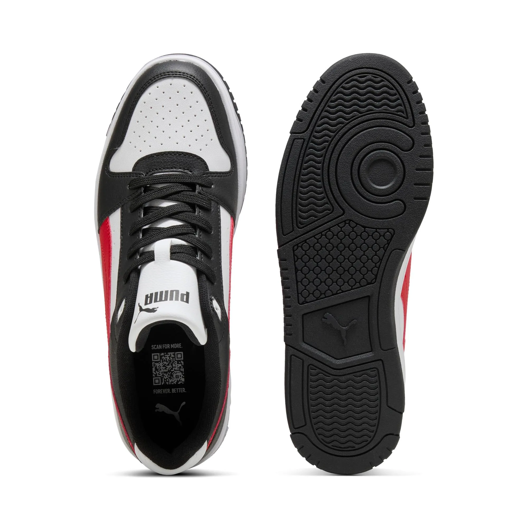 Puma Rebound Slam Lo Sneaker, Unisex, Nero, Rosso, Bianco, 4.5 UK - immagine 4
