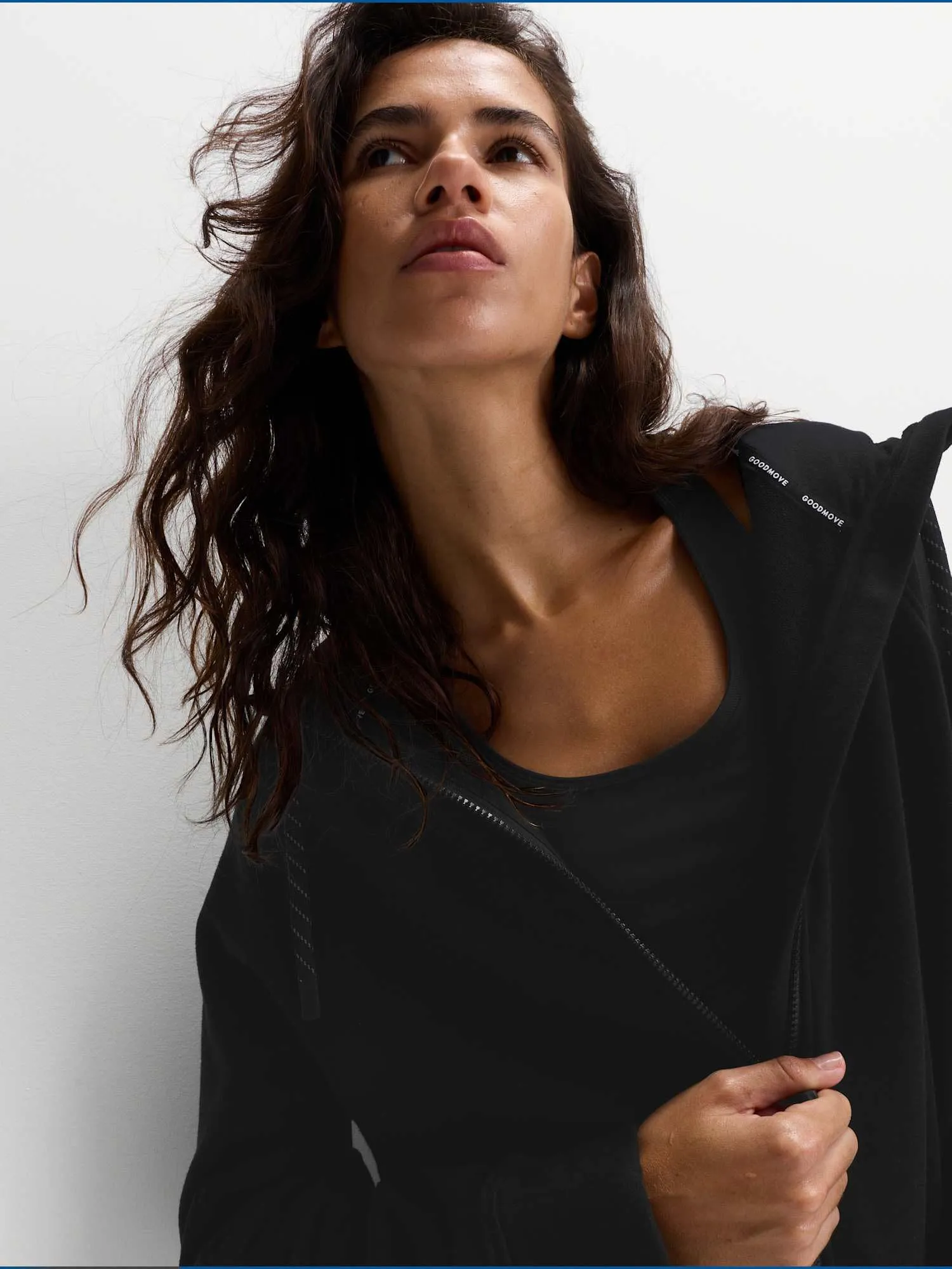 Marks & Spencer Felpa Relaxed con Cappuccio e Zip in Misto Cotone da Donna Nero - immagine 4