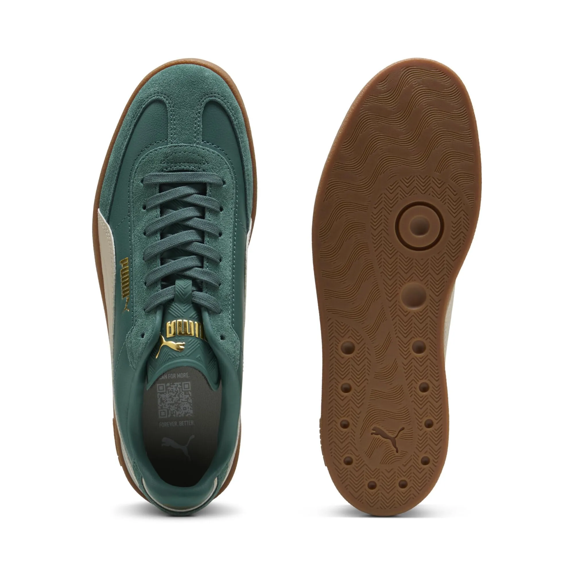 PUMA Sneakers Club II Era Unisex 41, Herb Garden Silver Fog Red Rhythm Green Beige - immagine 4