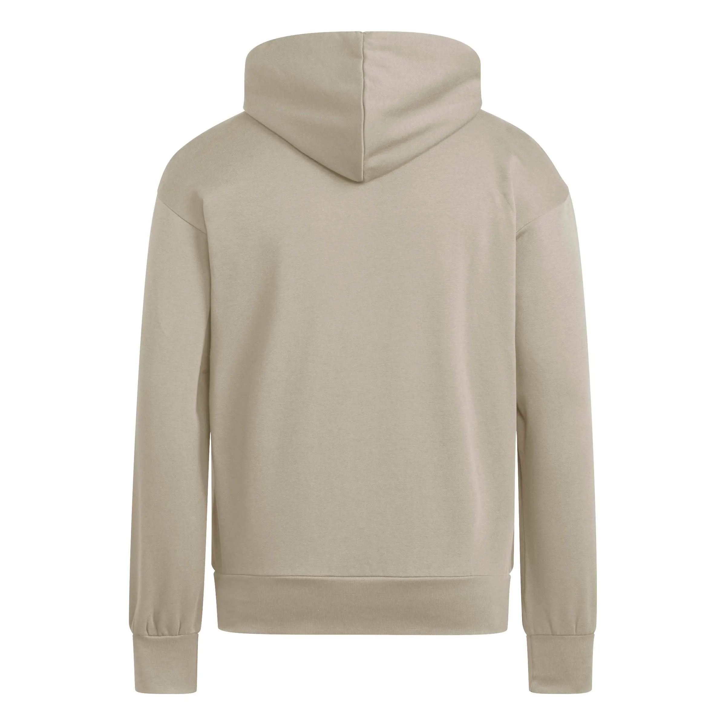 adidas Uomo Essentials Feelcozy Fleece Hoodie Sweatshirt, Silver Pebble/Black, M - immagine 3