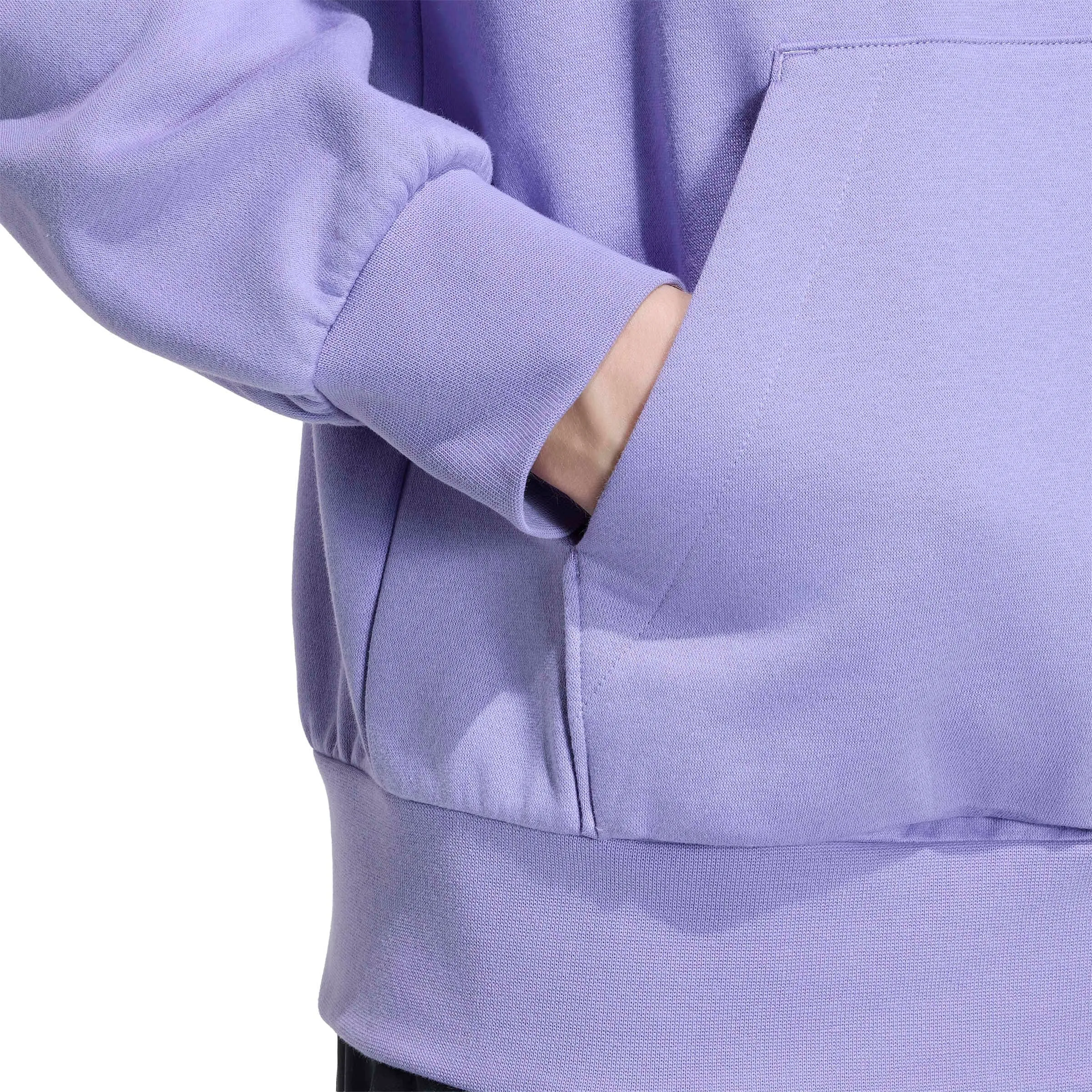 adidas Uomo Essentials Feelcozy Fleece Hoodie Sweatshirt, Magic Lilac/Black, M - immagine 5