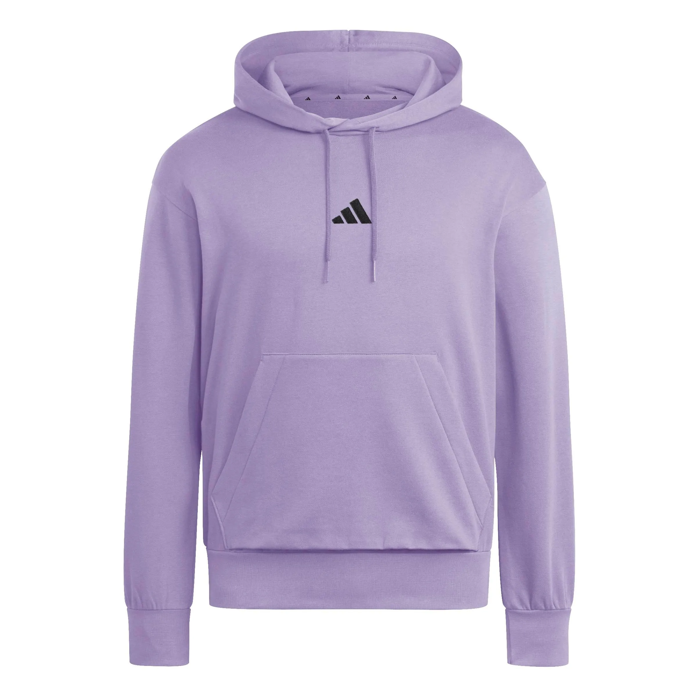 adidas Uomo Essentials Feelcozy Fleece Hoodie Sweatshirt, Magic Lilac/Black, XXL - immagine 1