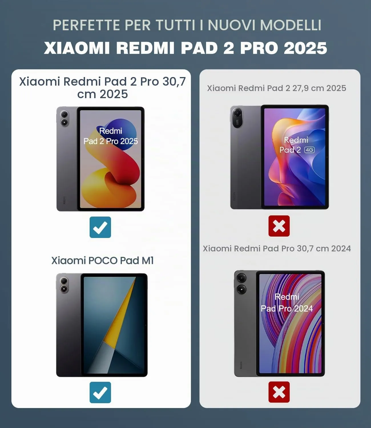 TiMOVO Cover per Xiaomi Redmi Pad 2 Pro / POCO Pad M1 12,1" 2025 - immagine 2