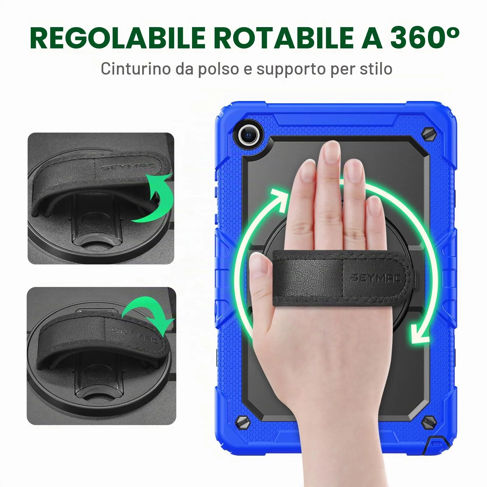 SEYMAC Cover per Samsung Galaxy Tab A11+/A11 Plus - 11 Pollici 2025, Blu - immagine 3