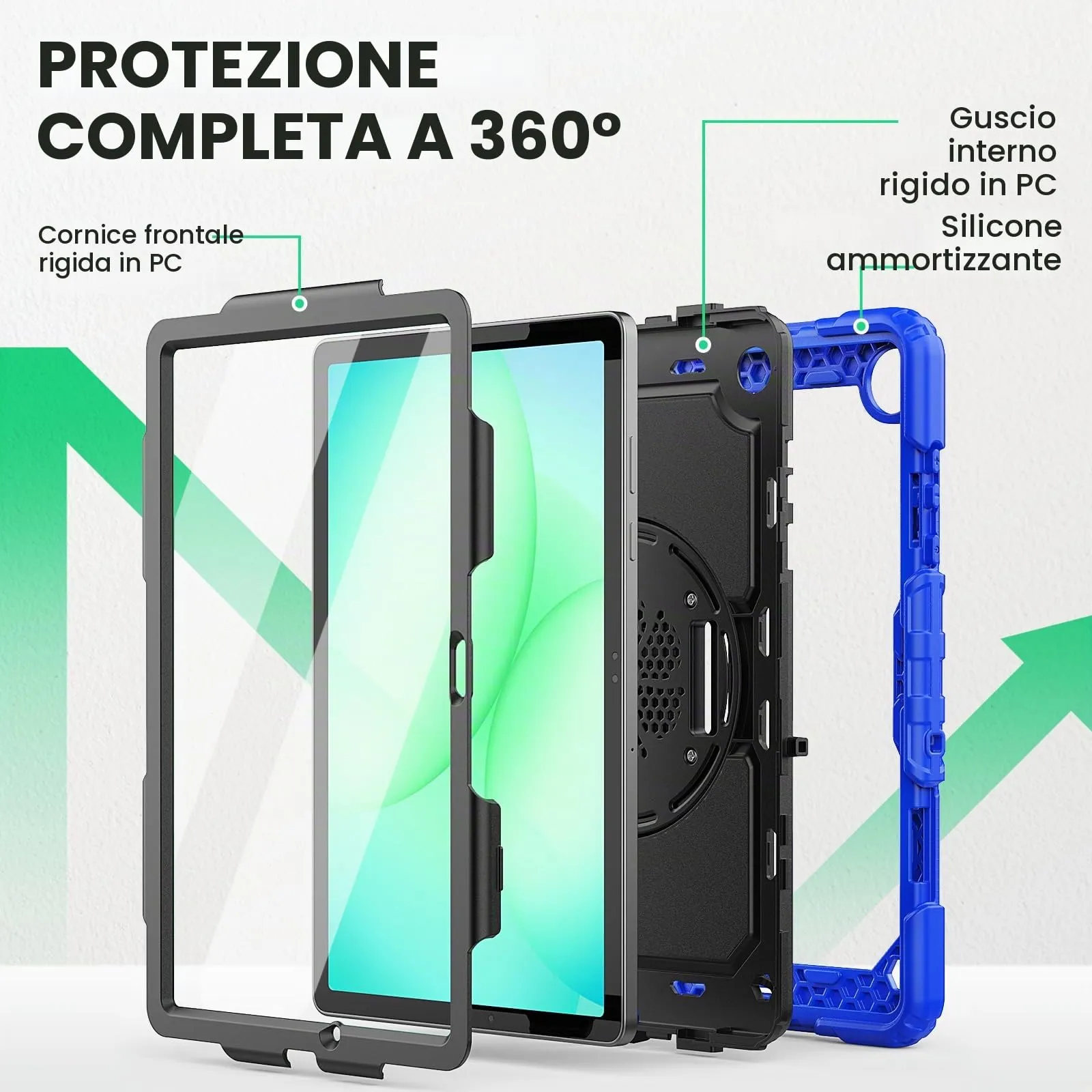 SEYMAC Cover per Samsung Galaxy Tab A11+/A11 Plus - 11 Pollici 2025, Blu - immagine 5