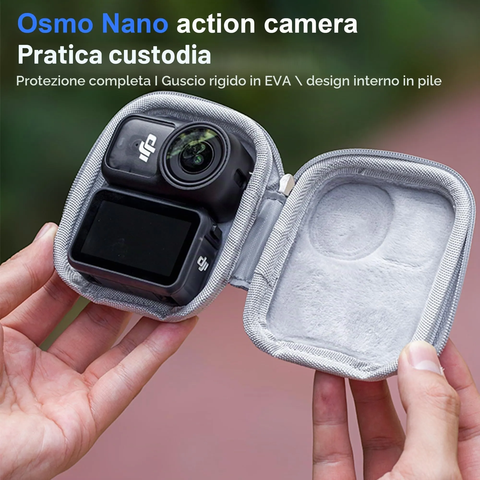 Lemxiee Custodia rigida per DJI Osmo Nano Cover Accessori + [2 Pezzi] Pellicola Vetro Temperato Protettiva Case - immagine 5