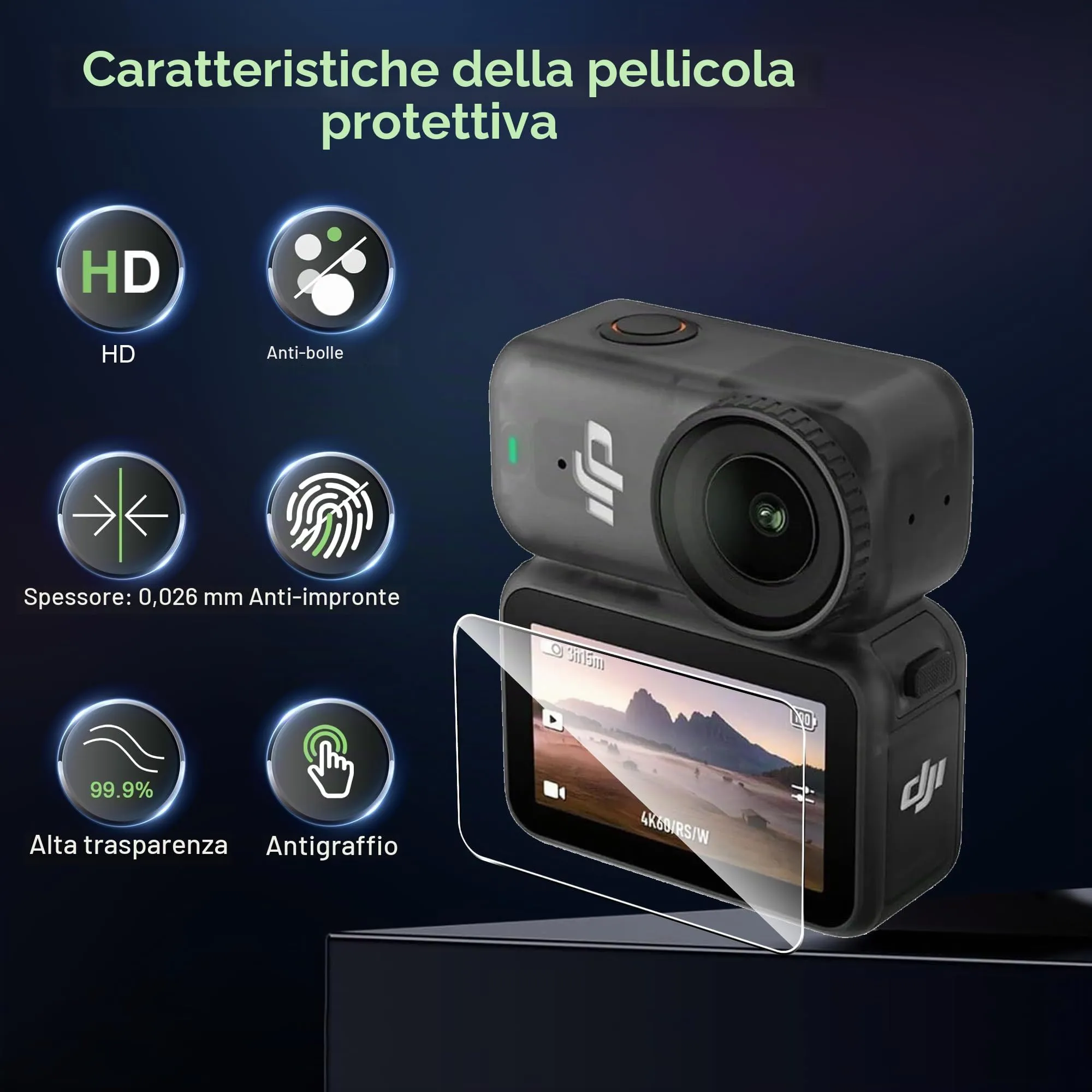 Lemxiee Custodia rigida per DJI Osmo Nano Cover Accessori + [2 Pezzi] Pellicola Vetro Temperato Protettiva Case - immagine 8