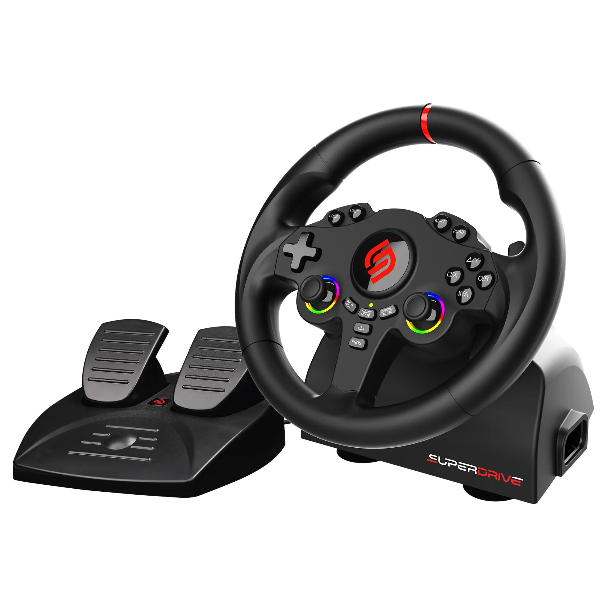 SUBSONIC - Volante Gaming 220 RS per PS4, Xbox, Switch 1 e 2, PC - Nero - immagine 1