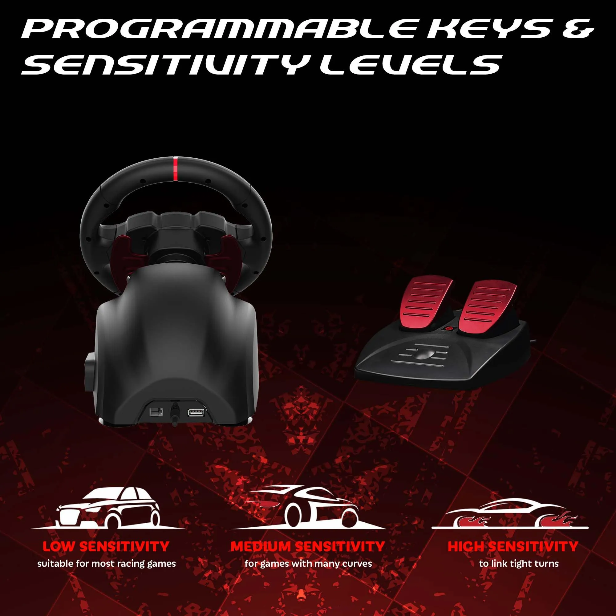 SUBSONIC - Volante Gaming 220 RS per PS4, Xbox, Switch 1 e 2, PC - Nero - immagine 5