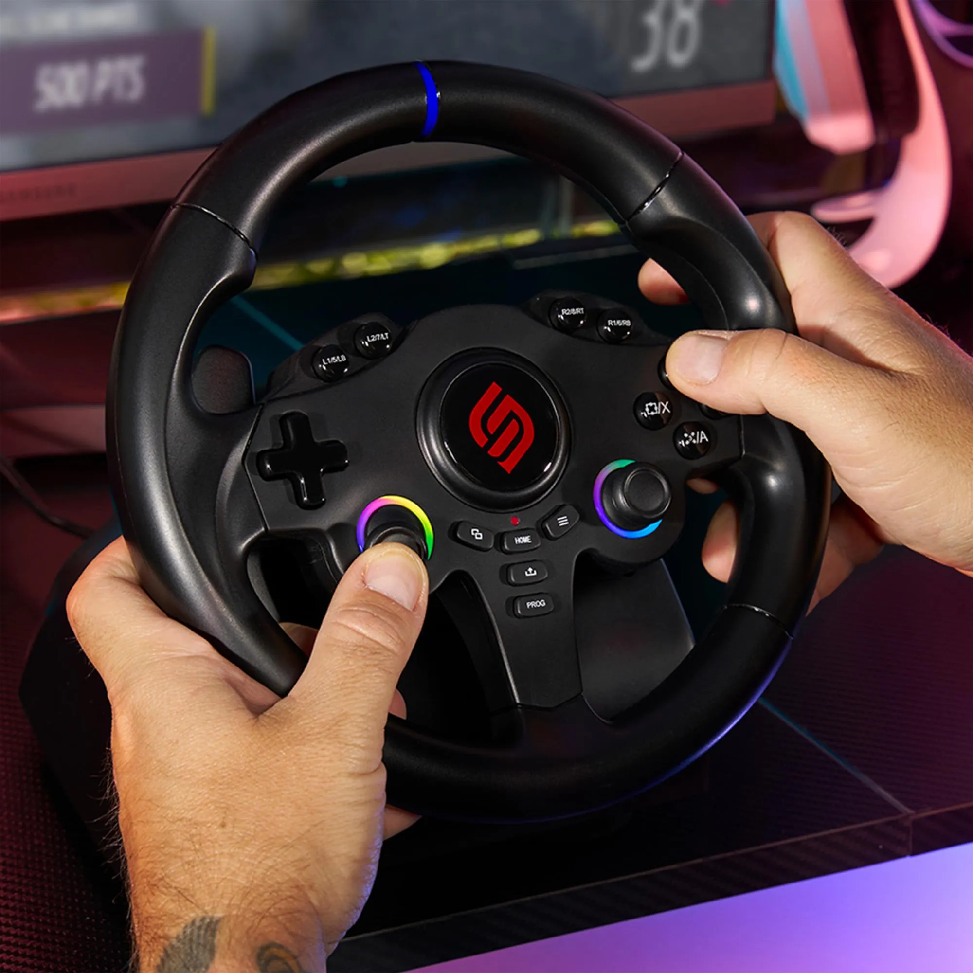 SUBSONIC - Volante Gaming 220 RS-5 per PS5 e PC - Nero - immagine 8