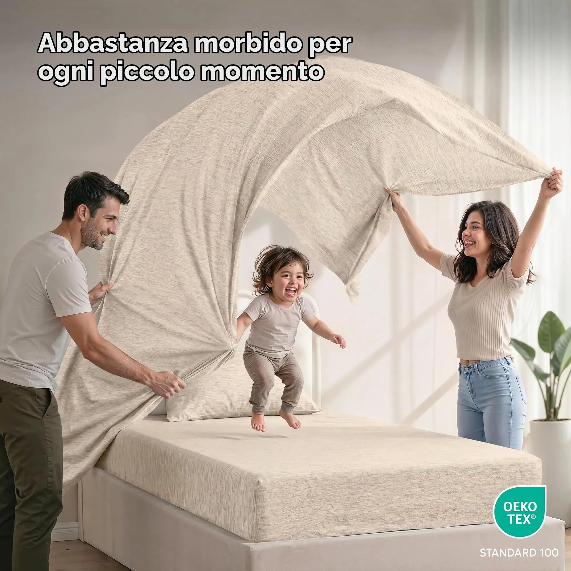 Set di lenzuola per letto singolo, 3 pezzi, 40,6 cm di profondità, per - immagine 5