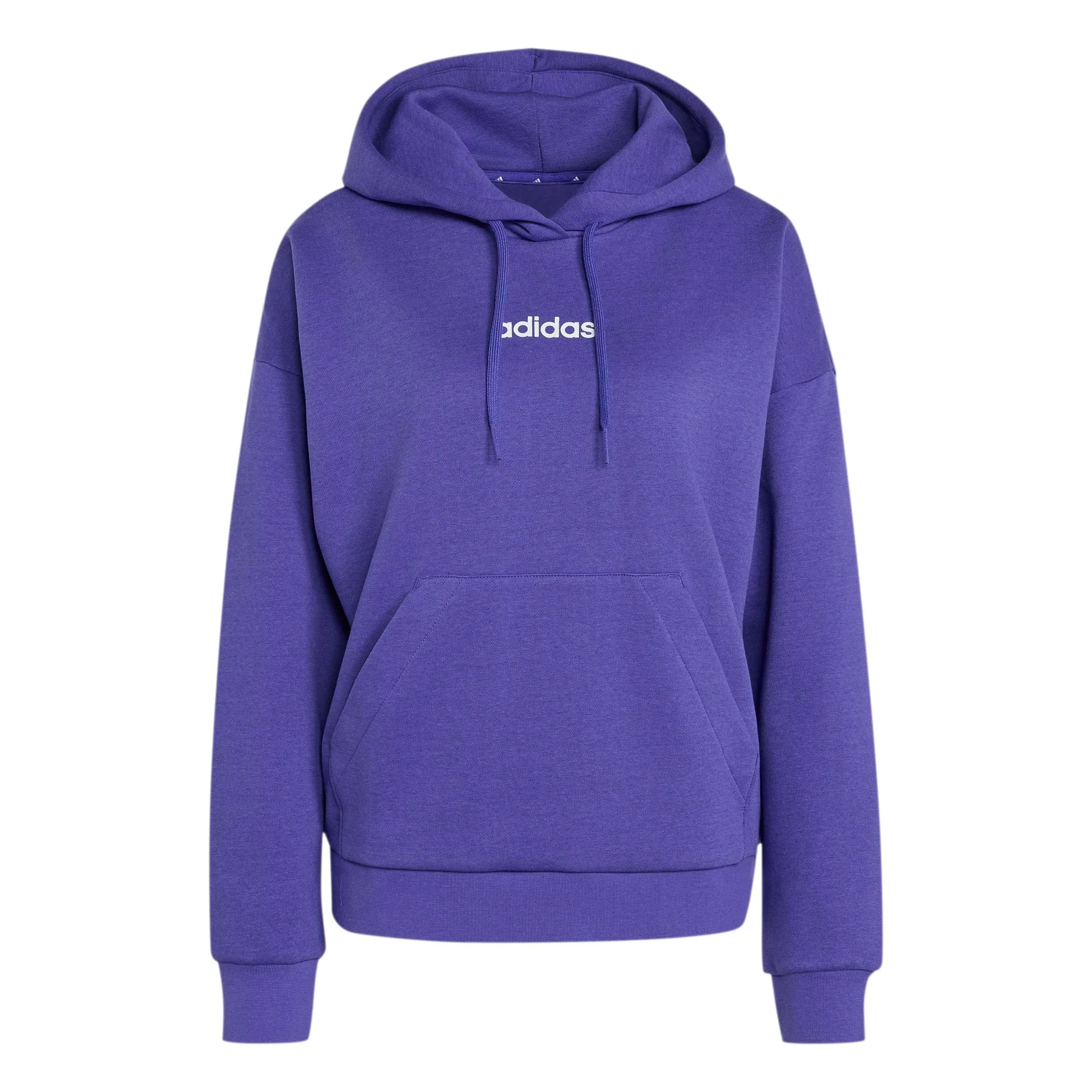 adidas Donna Essentials Linear Fleece Hoodie Sweatshirt, Pure Purple/White, S - immagine 1