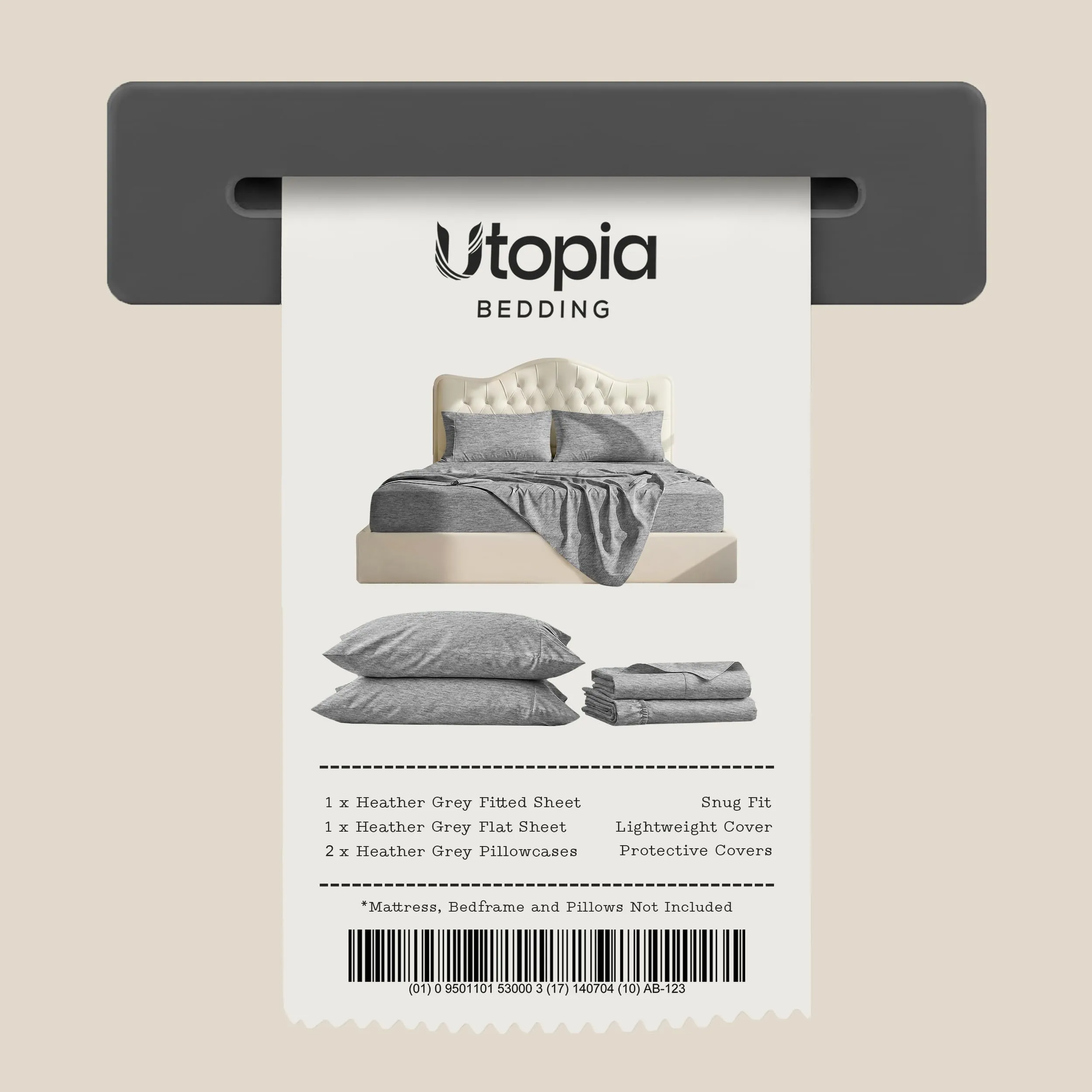 Utopia Bedding - Set di lenzuola per letto matrimoniale, 4 pezzi, lenzuola - immagine 7
