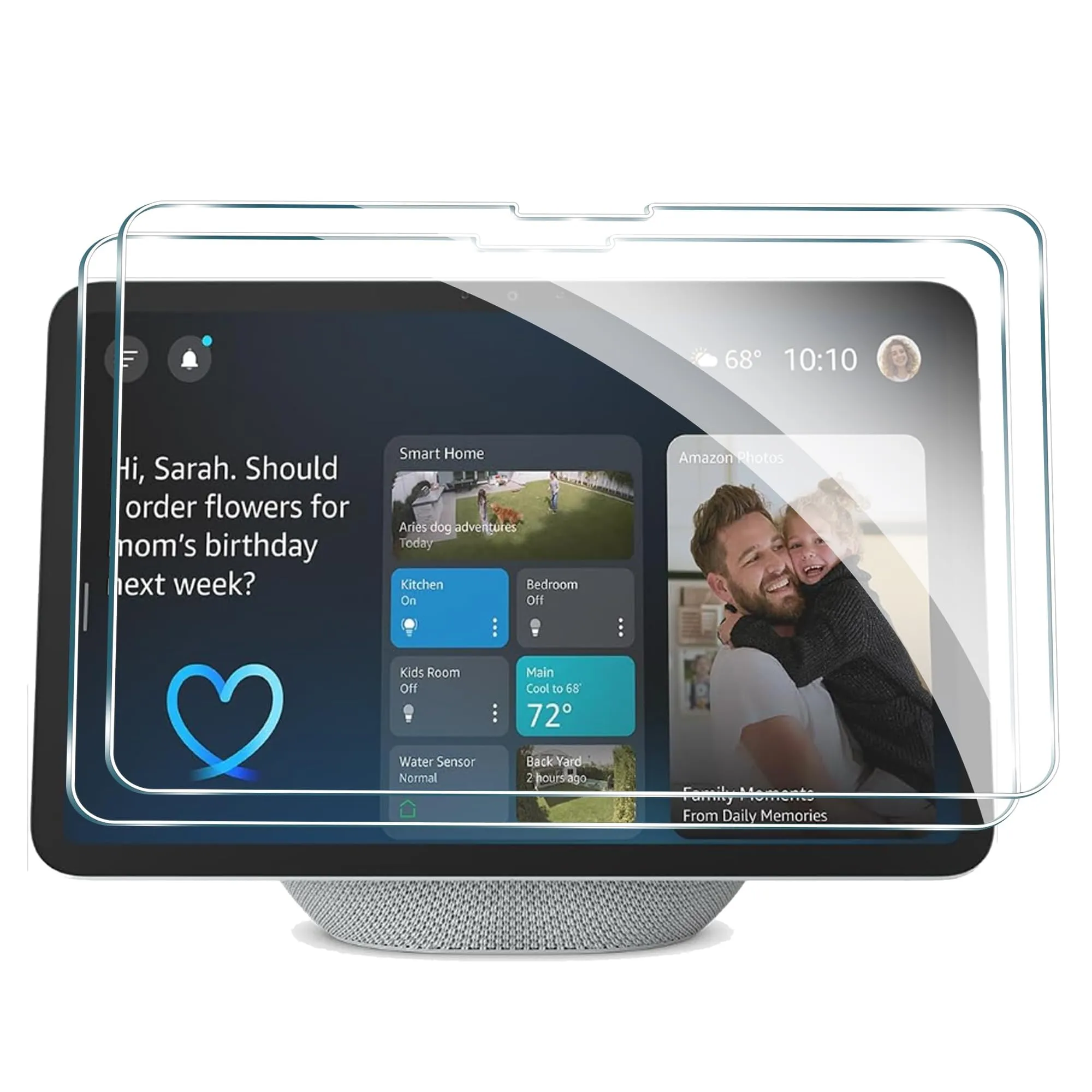 CAUHENYEE Pellicola Protettiva per Amazon Echo Show 11 2025 Vetro Temperato, AntiGraffio - immagine 1