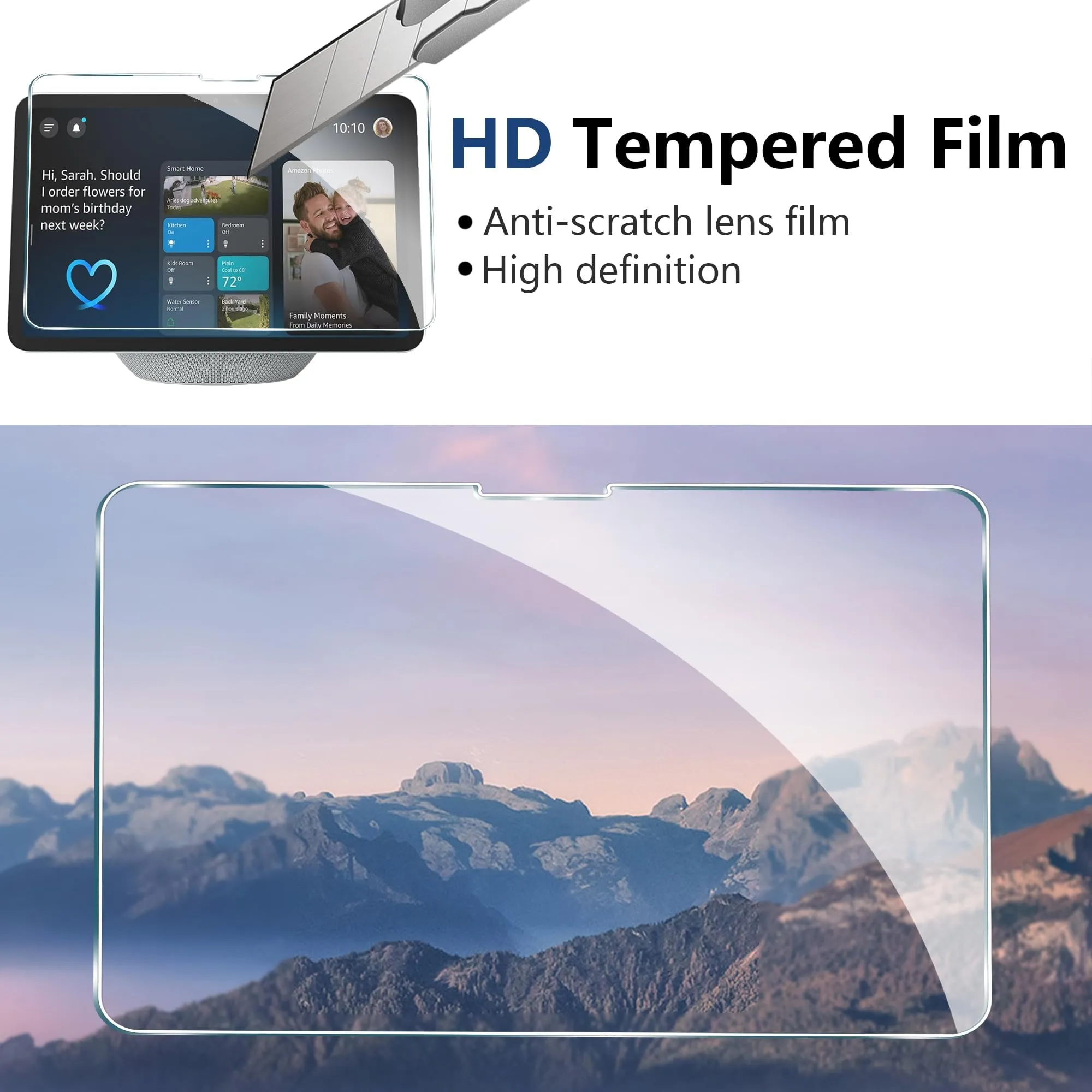 CAUHENYEE Pellicola Protettiva per Amazon Echo Show 11 2025 Vetro Temperato, AntiGraffio - immagine 3