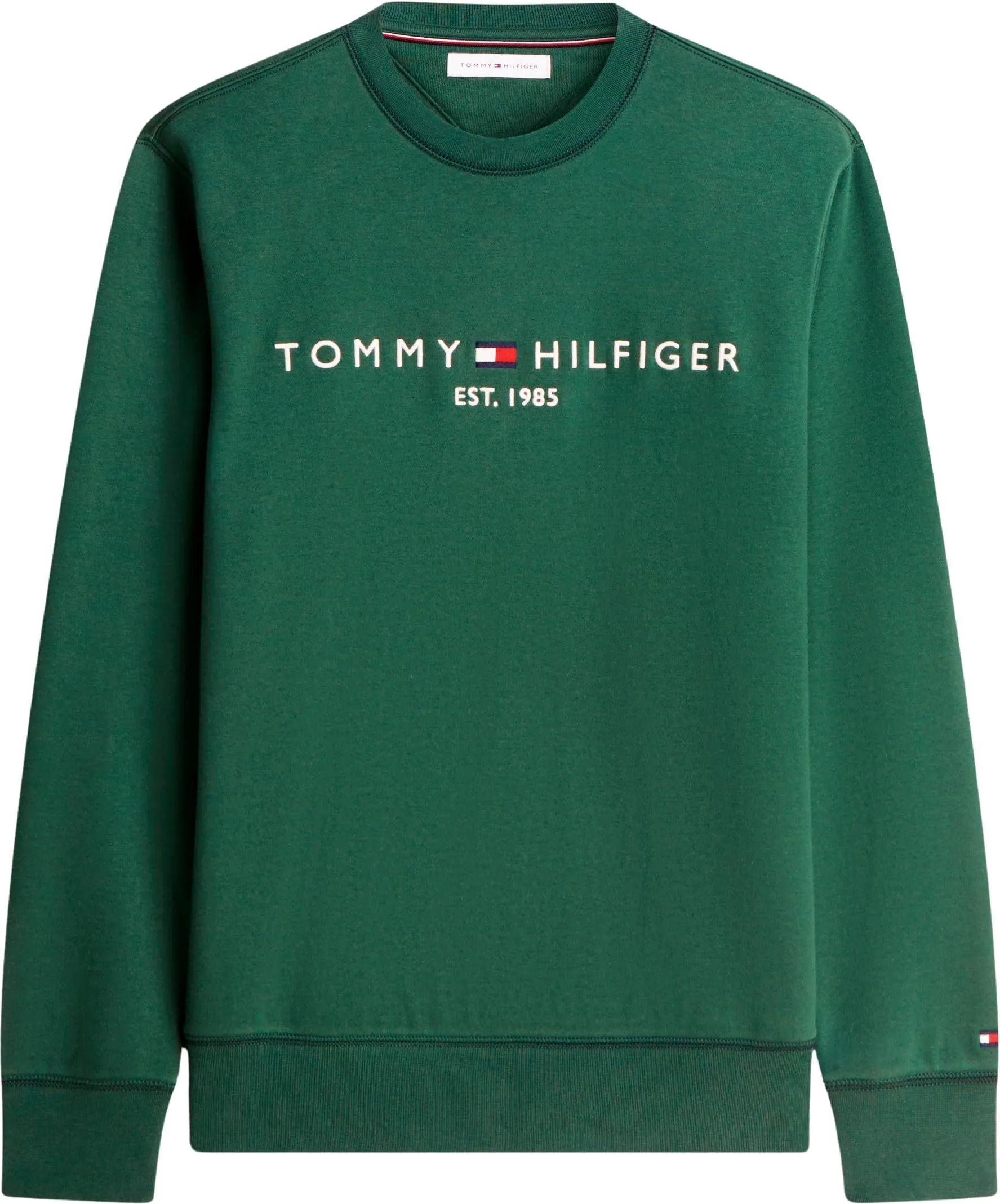 Tommy Hilfiger Uomo Felpa Tommy Logo Senza Cappuccio, Verde (Street Green), S - immagine 5
