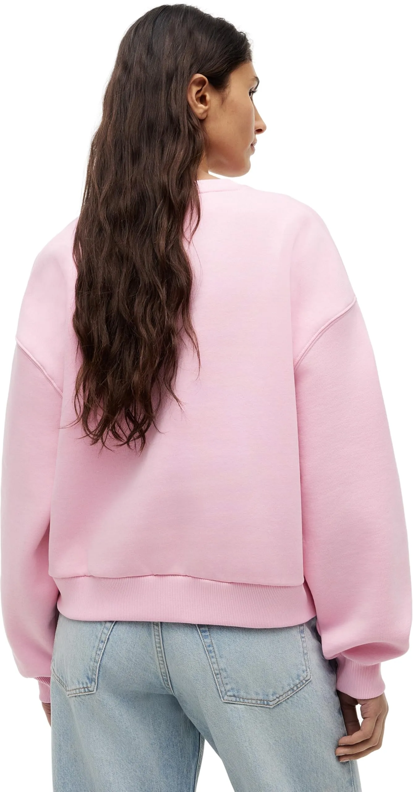Tommy Hilfiger Donna Felpa Corp Logo Modern Relaxed Fit, Rosa (Classic Pink), S - immagine 2
