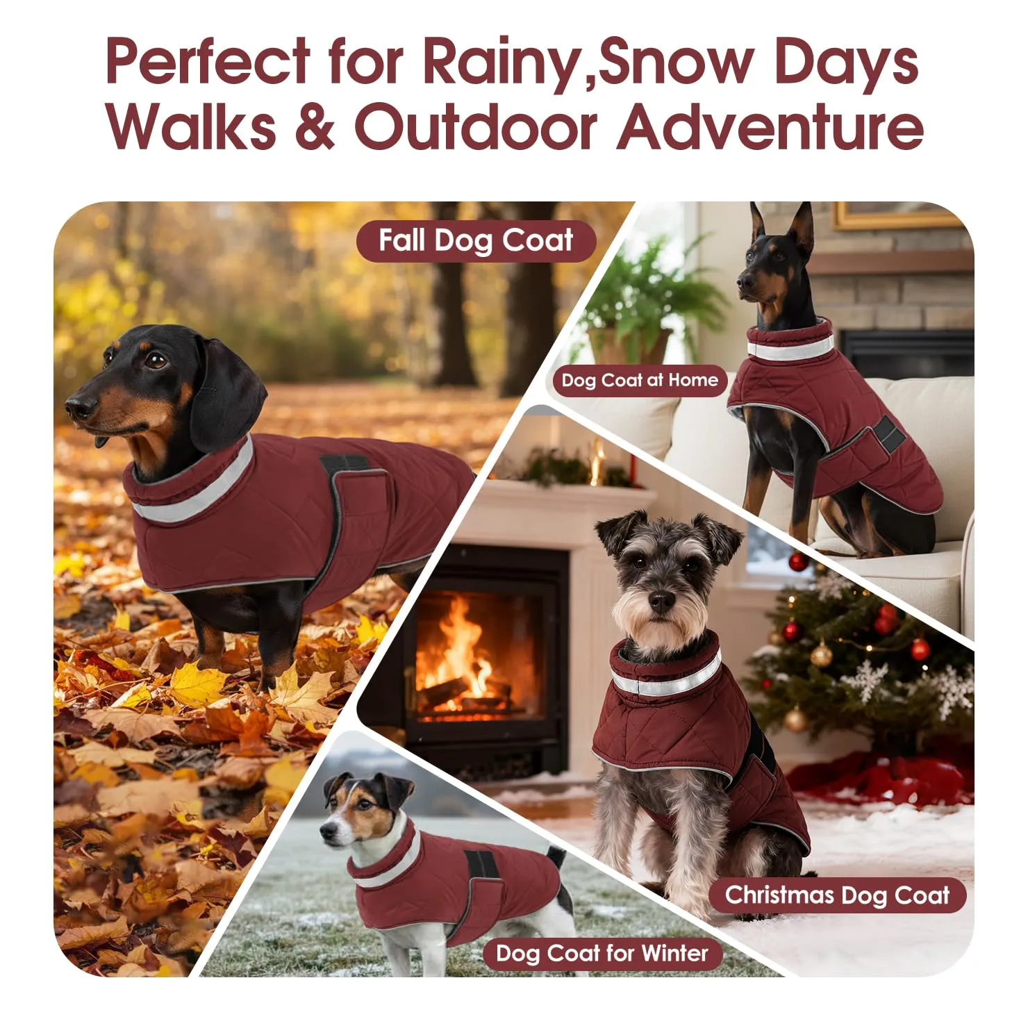 ASENKU Cappotto Invernale Cane 2XL per Cani Molto Grandi, Giacca Impermeabile Antivento Riflettente, Fodera in Pile Calda, Regolabile – Per Labrador, Golden Retriever, Pastore Tedesco - immagine 7