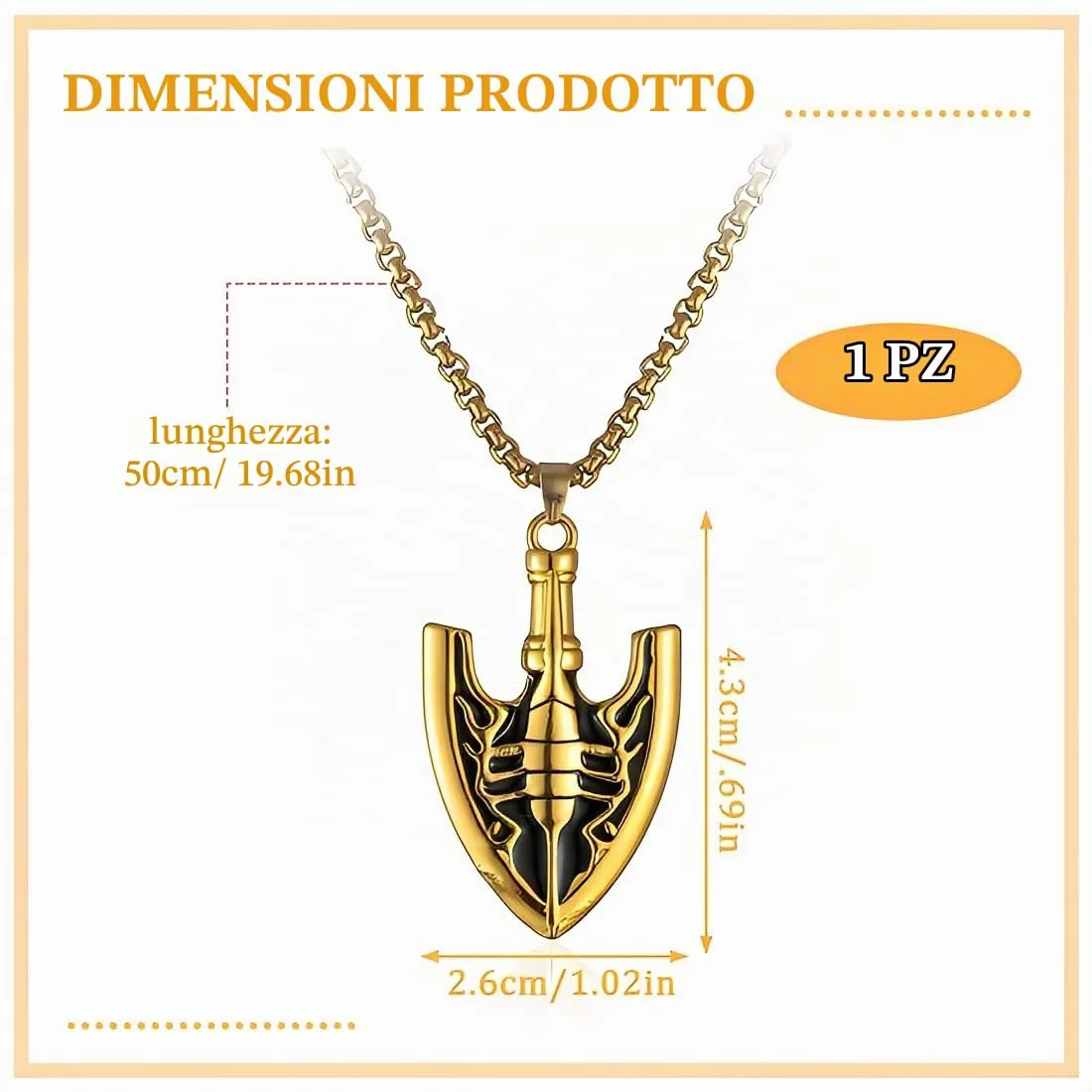 NHPY Jojo Bizarre Adventure Anime Freccia Ciondolo Collana per Uomini,per JoJo's Bizarre Adventure Fan - immagine 2