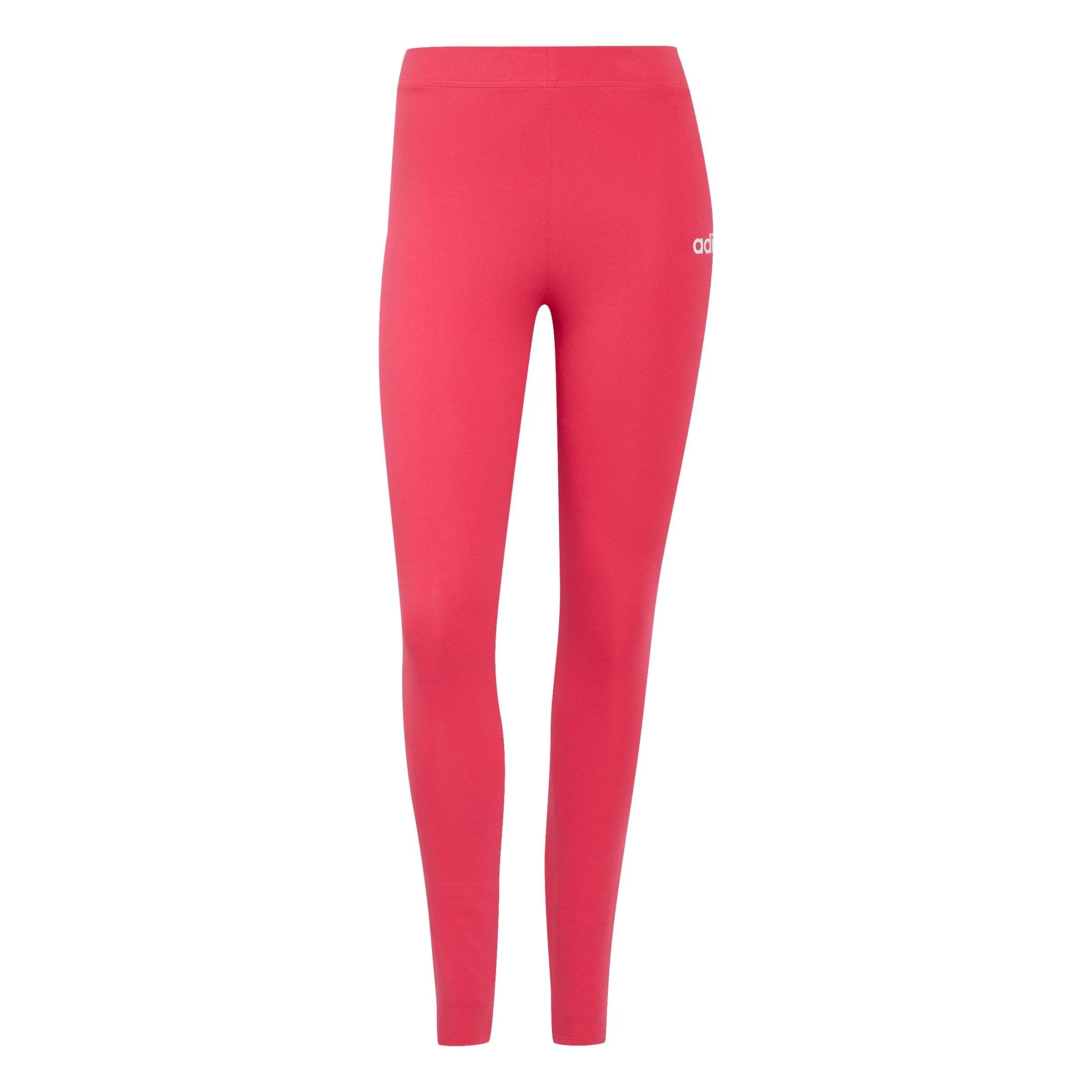 adidas Donna Essentials Linear Cotton Leggings Tights, power pink/white, L - immagine 1