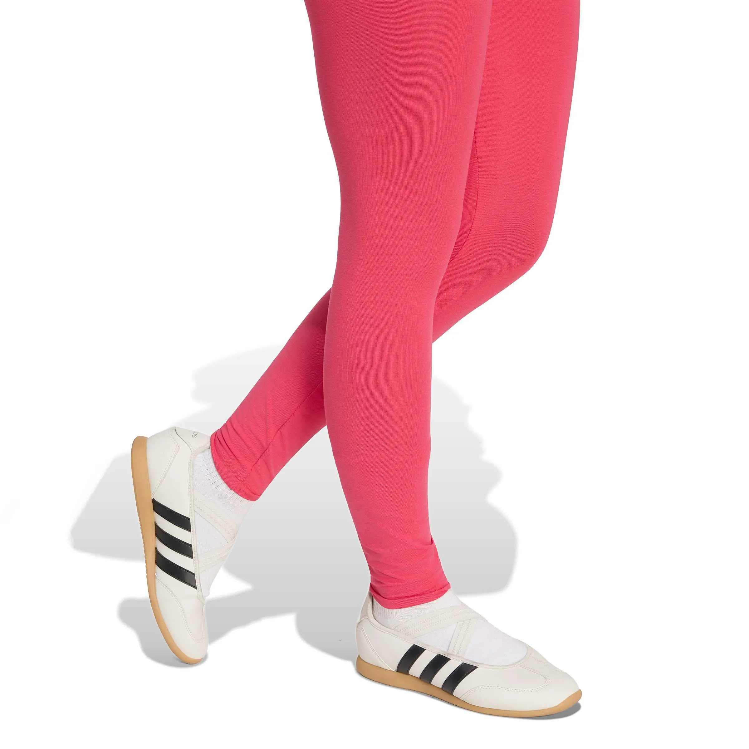 adidas Donna Essentials Linear Cotton Leggings Tights, power pink/white, XS - immagine 5