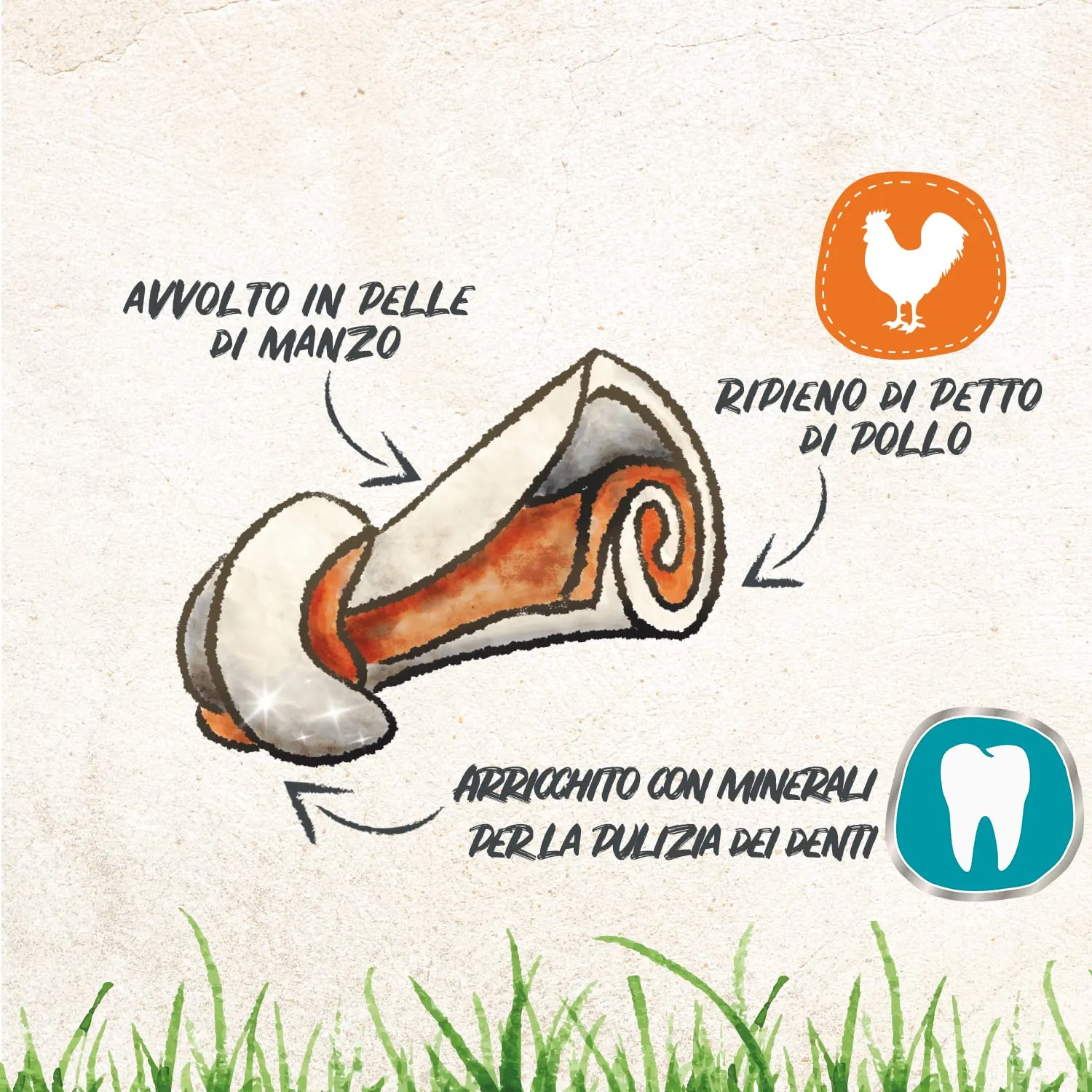 8in1 PRO Dental Bone L - Ossa masticabili per l'Igiene Orale - 1 Pezzo - immagine 3