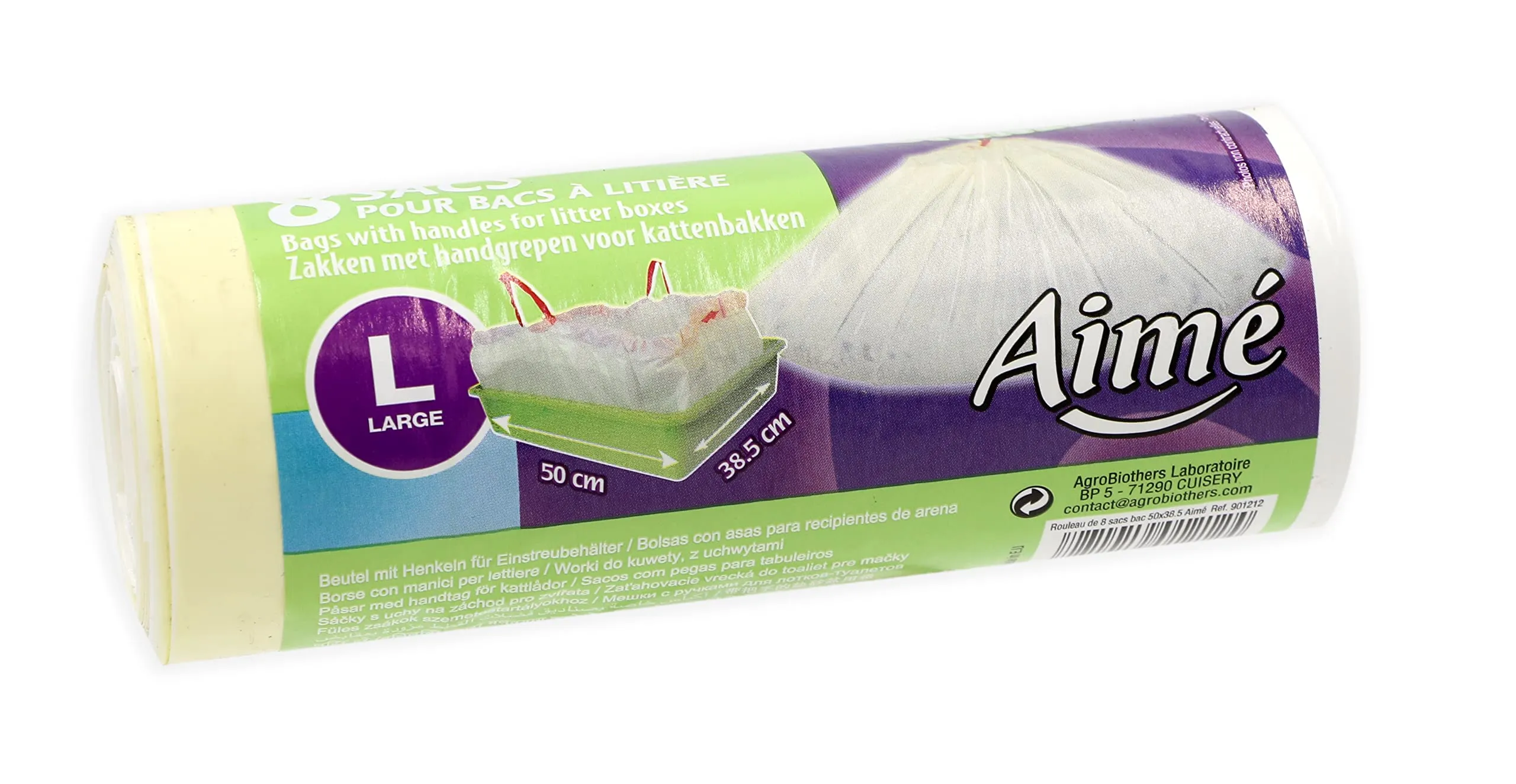 Agrobiothers 901212, Rotolo da 8 sacchetti per vaschette igieniche, 50 x 38,5 cm - immagine 4