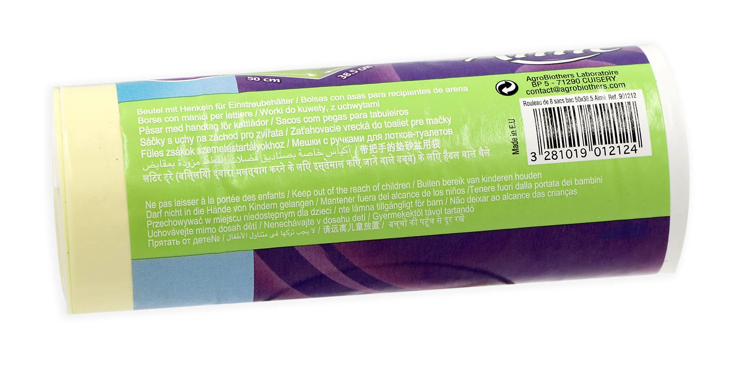 Agrobiothers 901212, Rotolo da 8 sacchetti per vaschette igieniche, 50 x 38,5 cm - immagine 5