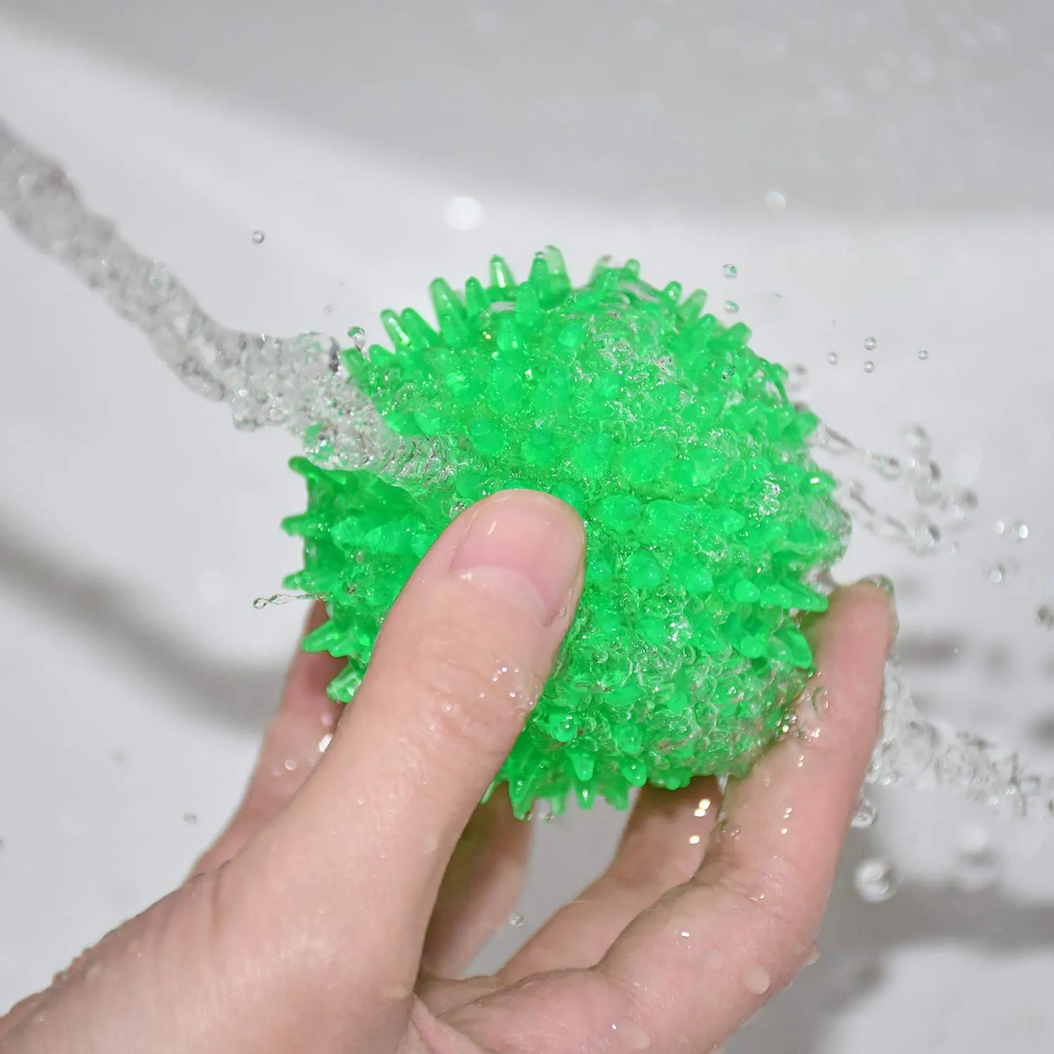 SHARLOVY Palline cigolanti TPR per cuccioli piccoli, confezione 6 pezzi, colori vivaci per dentizione e gioco - immagine 8