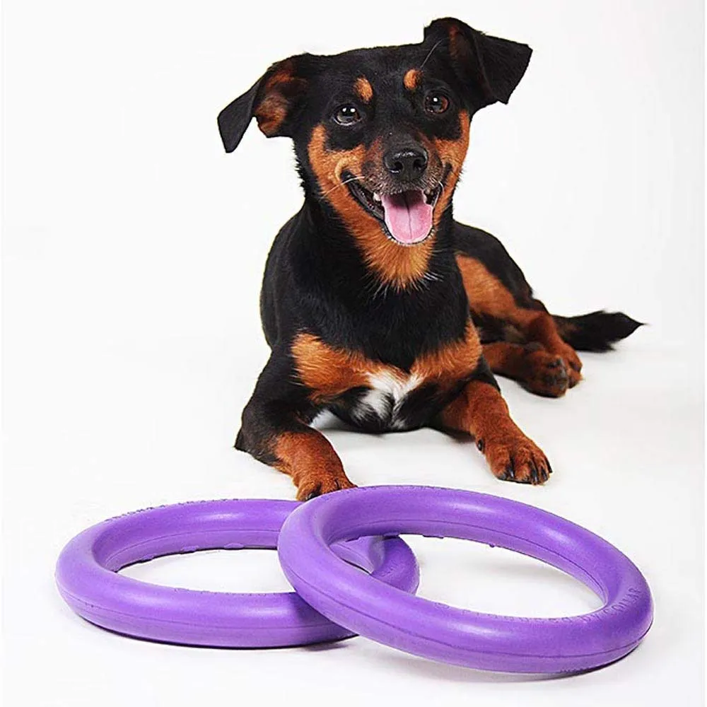 Ferplast Gioco Cane, Anello Addestramento Cani da Masticare, per Corsa, Salto, Tiro, Materiale Robusto Atossico, Galleggiante, PULLER MINI, Gioco Cane Piccolo e Cuccioli, Set di 2 Anelli Fitness - immagine 5