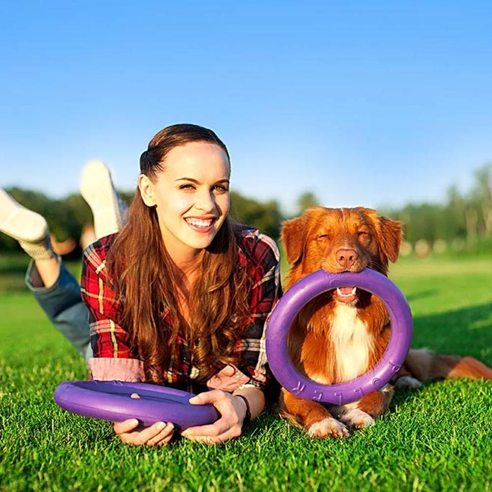 Ferplast Gioco Cane, Anello Addestramento Cani da Masticare, per Corsa, Salto, Tiro, Materiale Robusto Atossico, Galleggiante, PULLER STANDARD, Giochi per Cane, Set di 2 Anelli Fitness - immagine 5