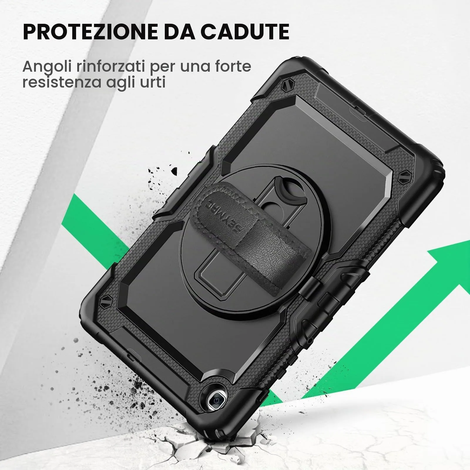 SEYMAC Cover per Samsung Galaxy Tab S6 Lite (10,4" 2024/2022/2020), Nero - immagine 7