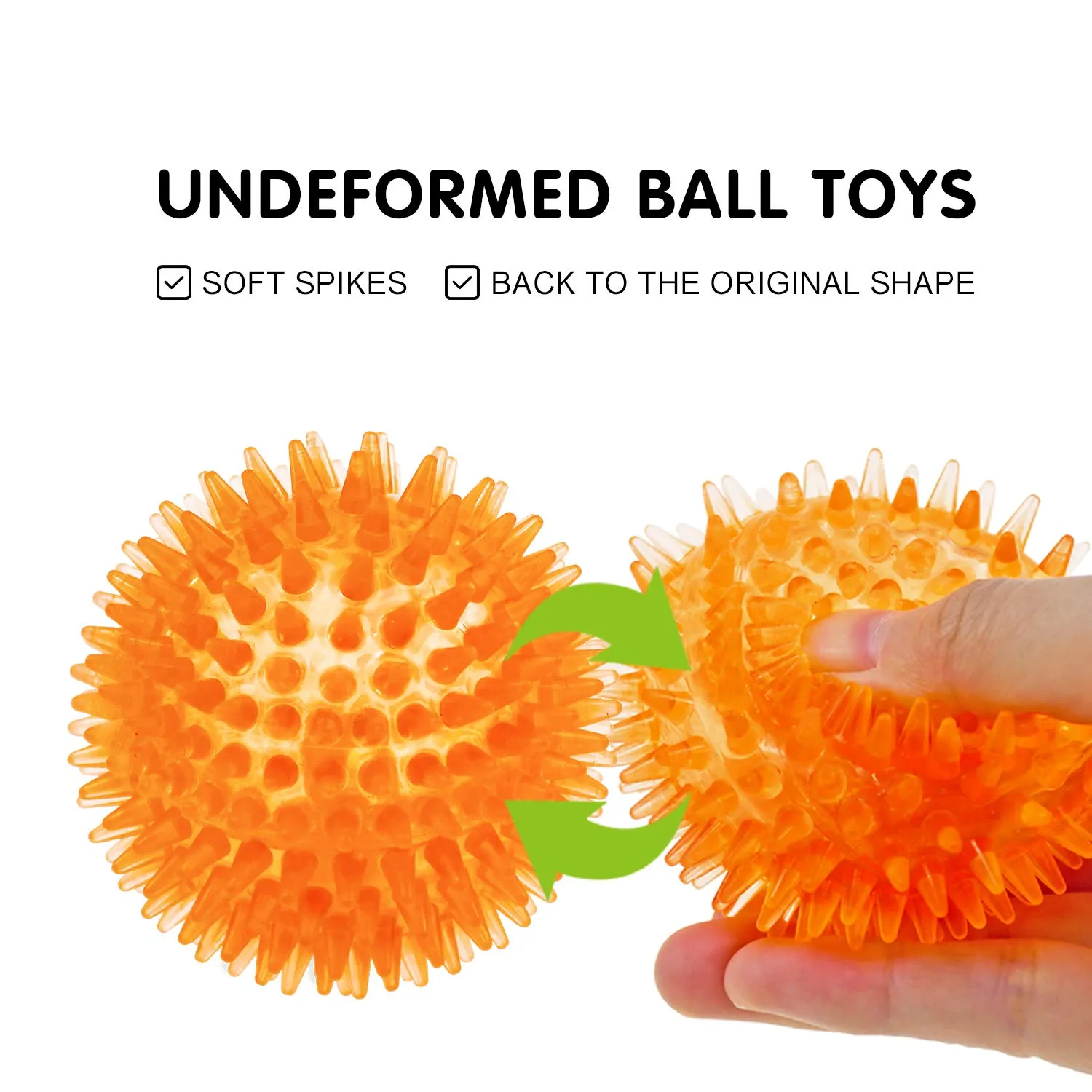 Palline cigolanti per cani di piccole dimensioni, palline da riporto per cani in gomma confezione da 6 colori vivaci in TPR, giocattoli per cuccioli, palline giocattolo per cani - immagine 4