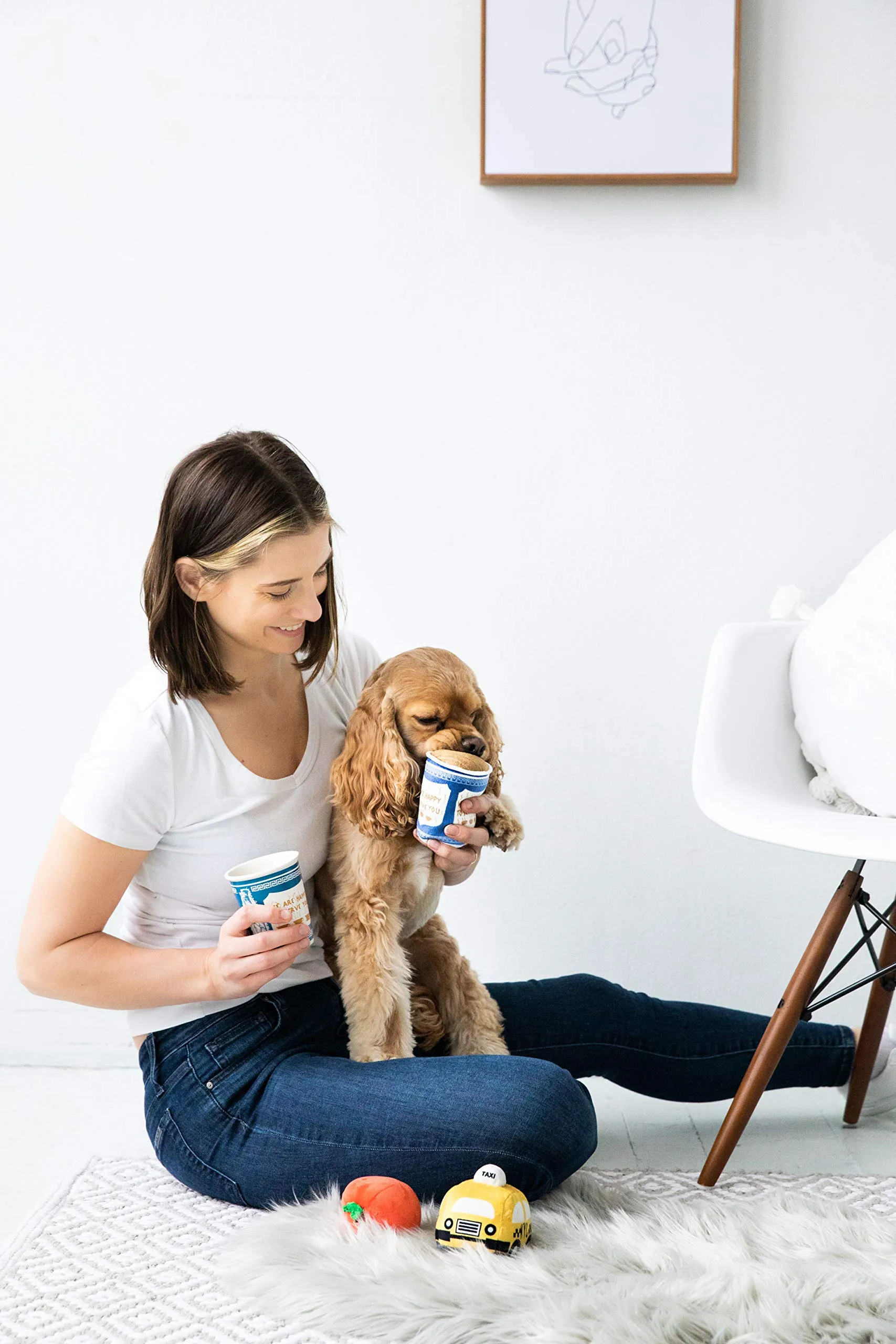 Pearhead New Bark City - Set di 3 giocattoli per cani di peluche New York City, giocattoli per cani che scricchiolano - immagine 4