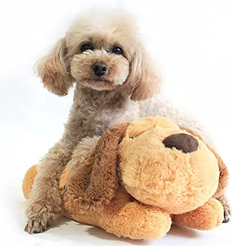 Giocattoli per cuccioli,con battito cardiaco,giocattolo per alleviare l'ansia cani, animale di peluche con cui dormire - immagine 7