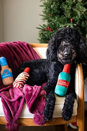 Pearhead Holiday Spirits - Set di 3 giocattoli per cani in peluche a tema spiriti, giocattoli per cani che scricchiolano - immagine 5