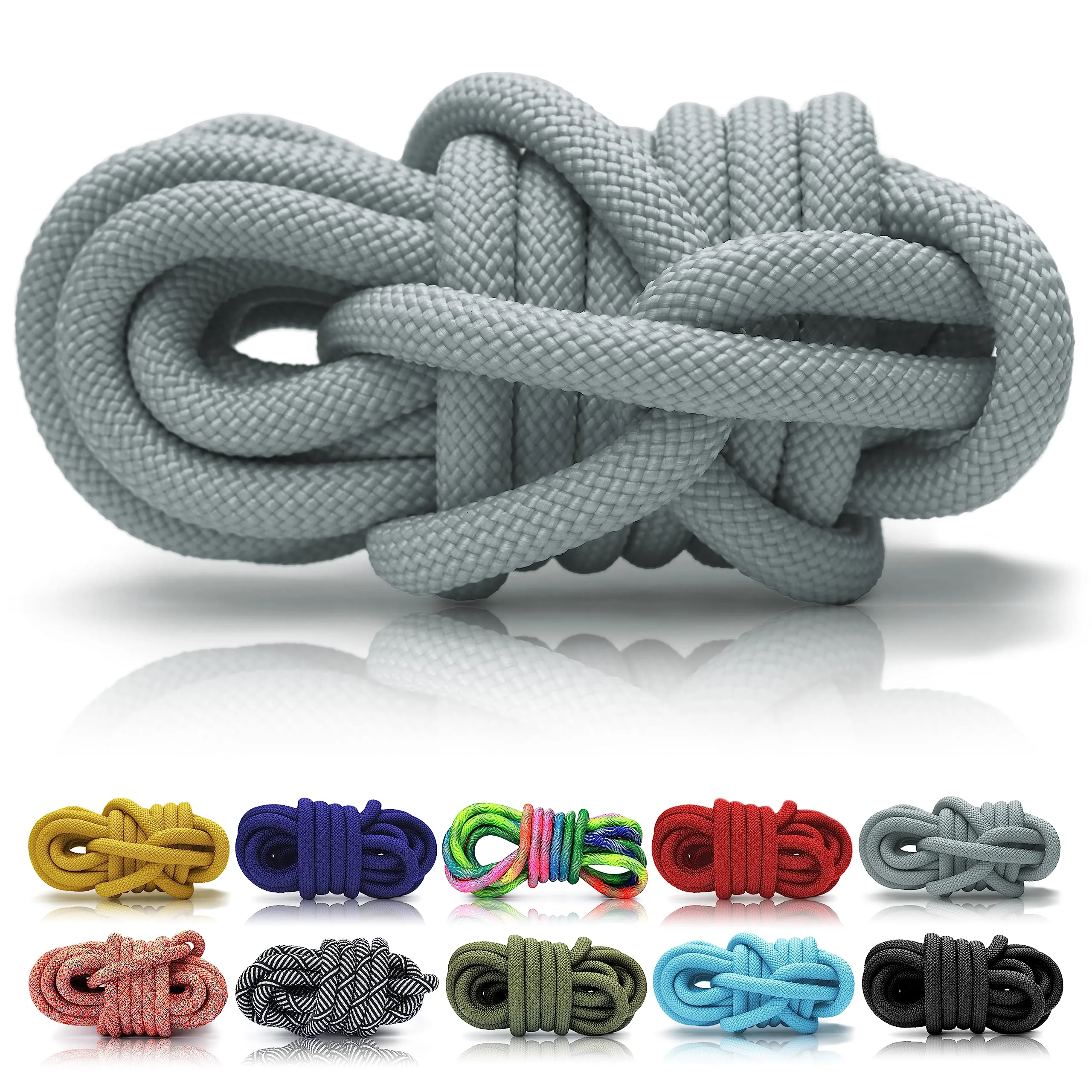 Ganzoo corda PPM 5 m in un solo pezzo, diametro 8 mm, grigio, polipropilene multifilamento intrecciato tipo corda rope, per nodi, intrecci, takel e accessori come collari e guinzagli - immagine 1