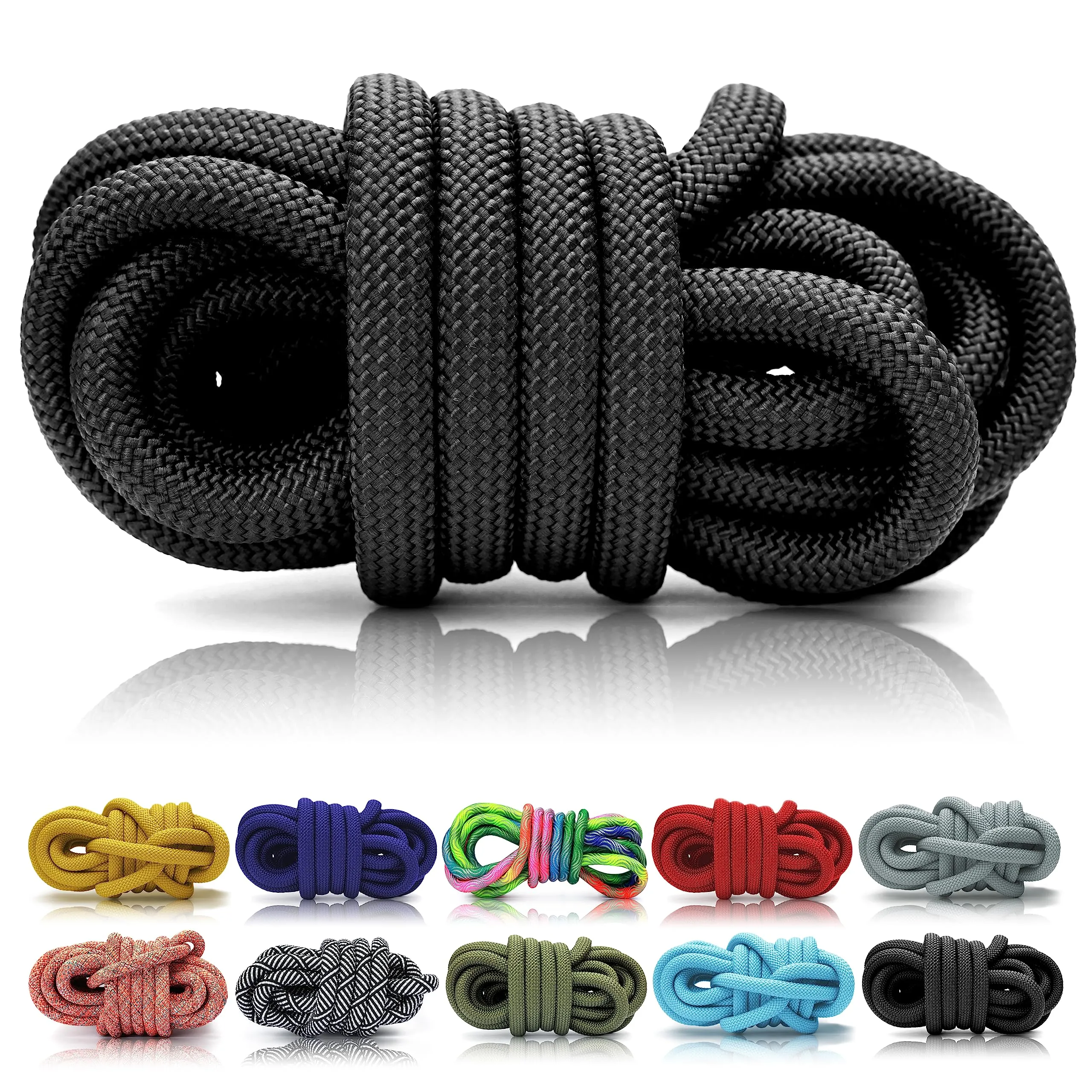 Ganzoo PPM corda intrecciata 5 m, 10 mm, colore nero, tau in polipropilene multifilamento, per nodi, trecce e takel, per realizzare accessori fai da te: guinzaglio e collare per cani - immagine 1